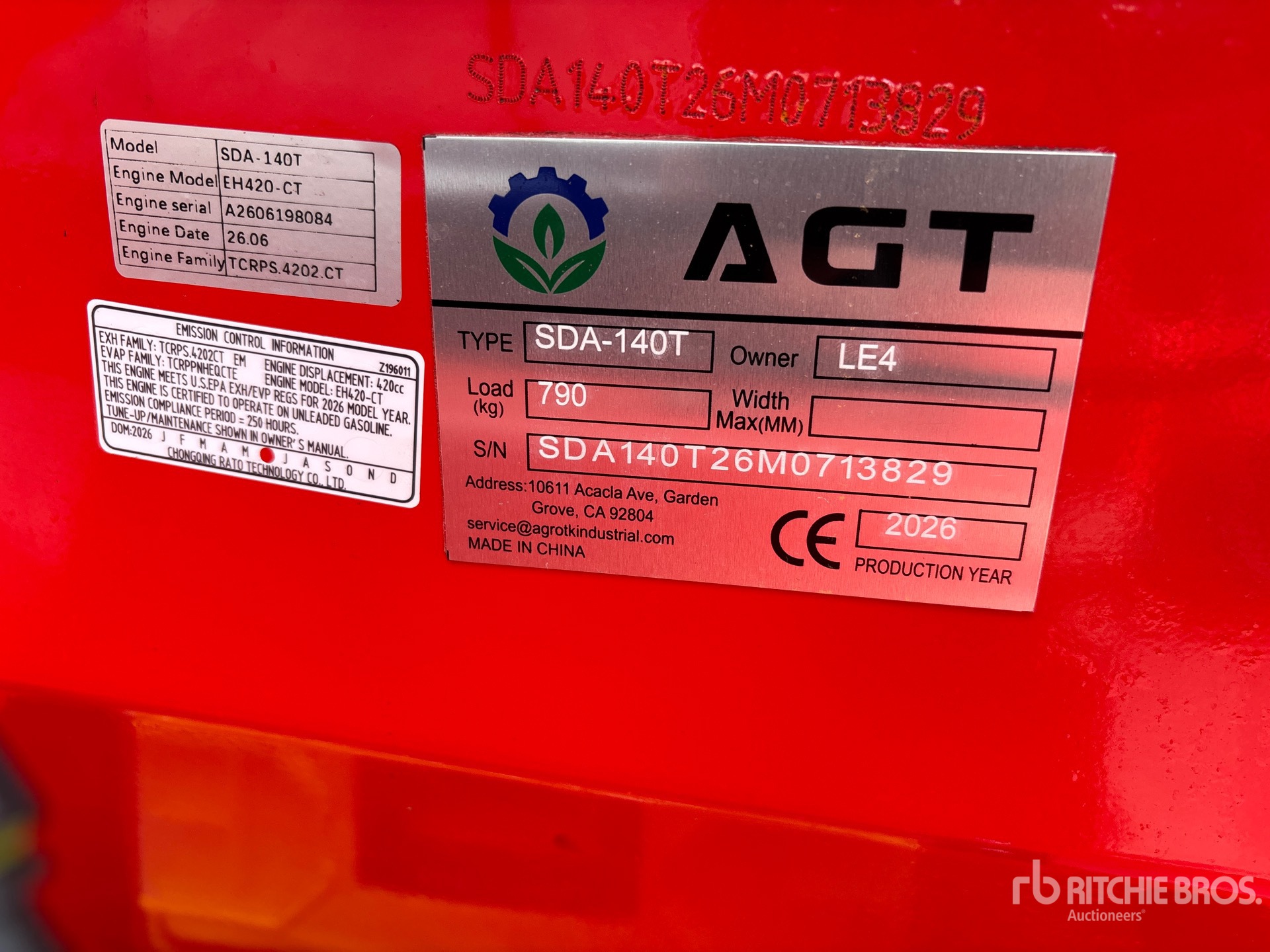 2026 AGT SDA140T