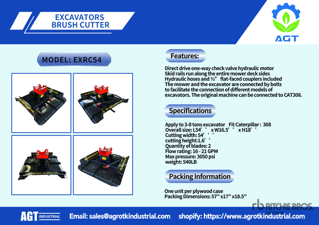 2026 AGT EXRC54 Misc. Excavator Attachment