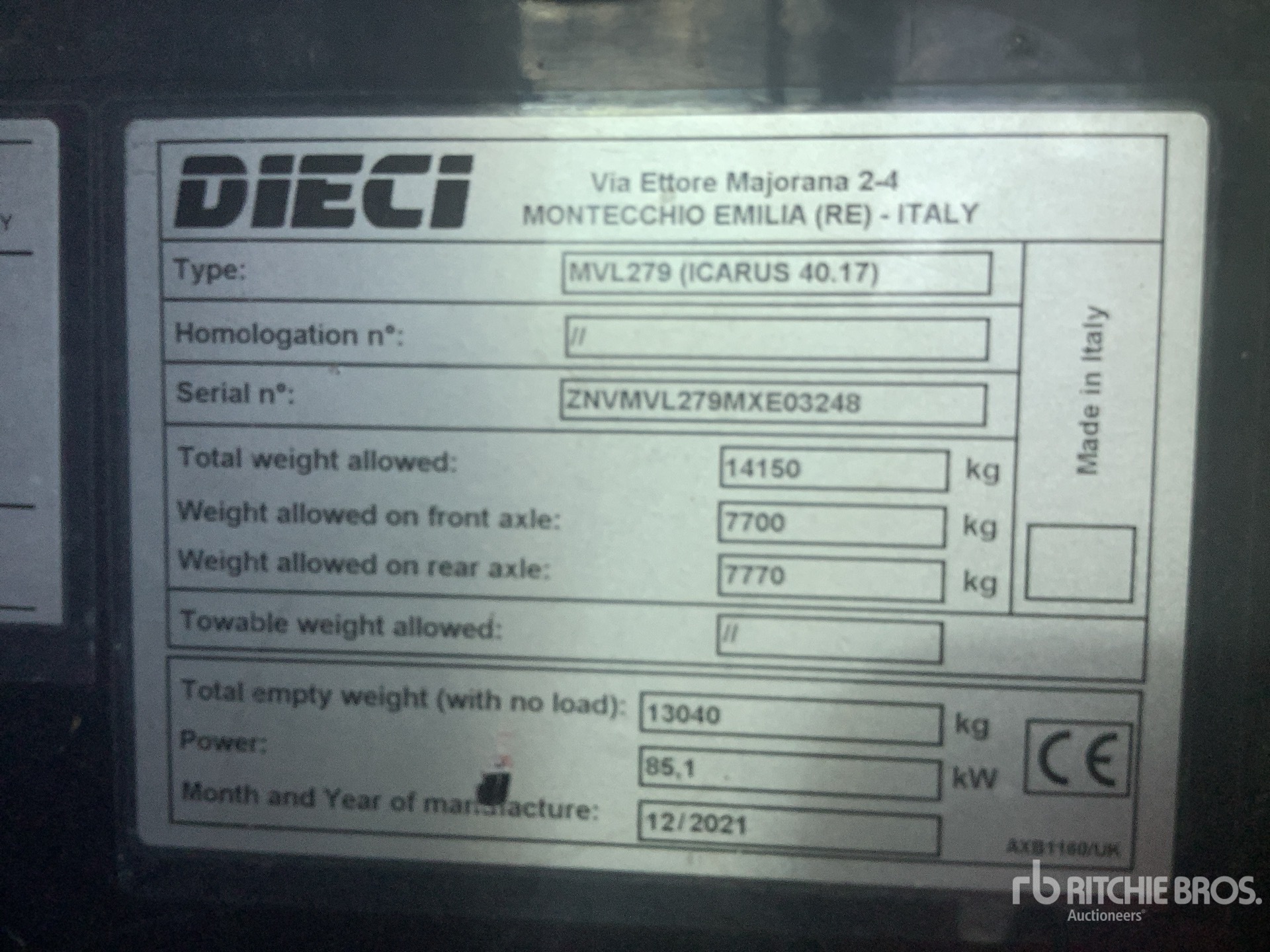 2021 Dieci ICARUS 40.17