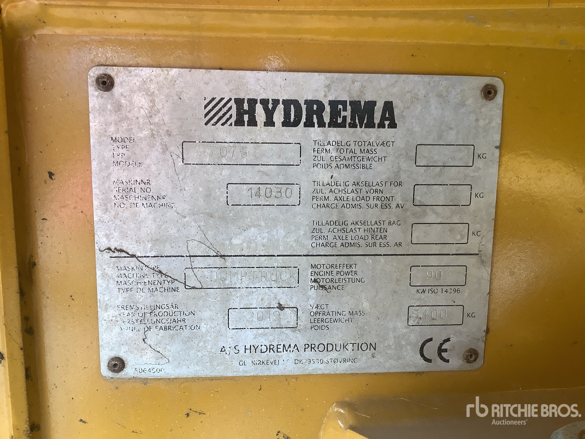 2019 Hydrema 707G