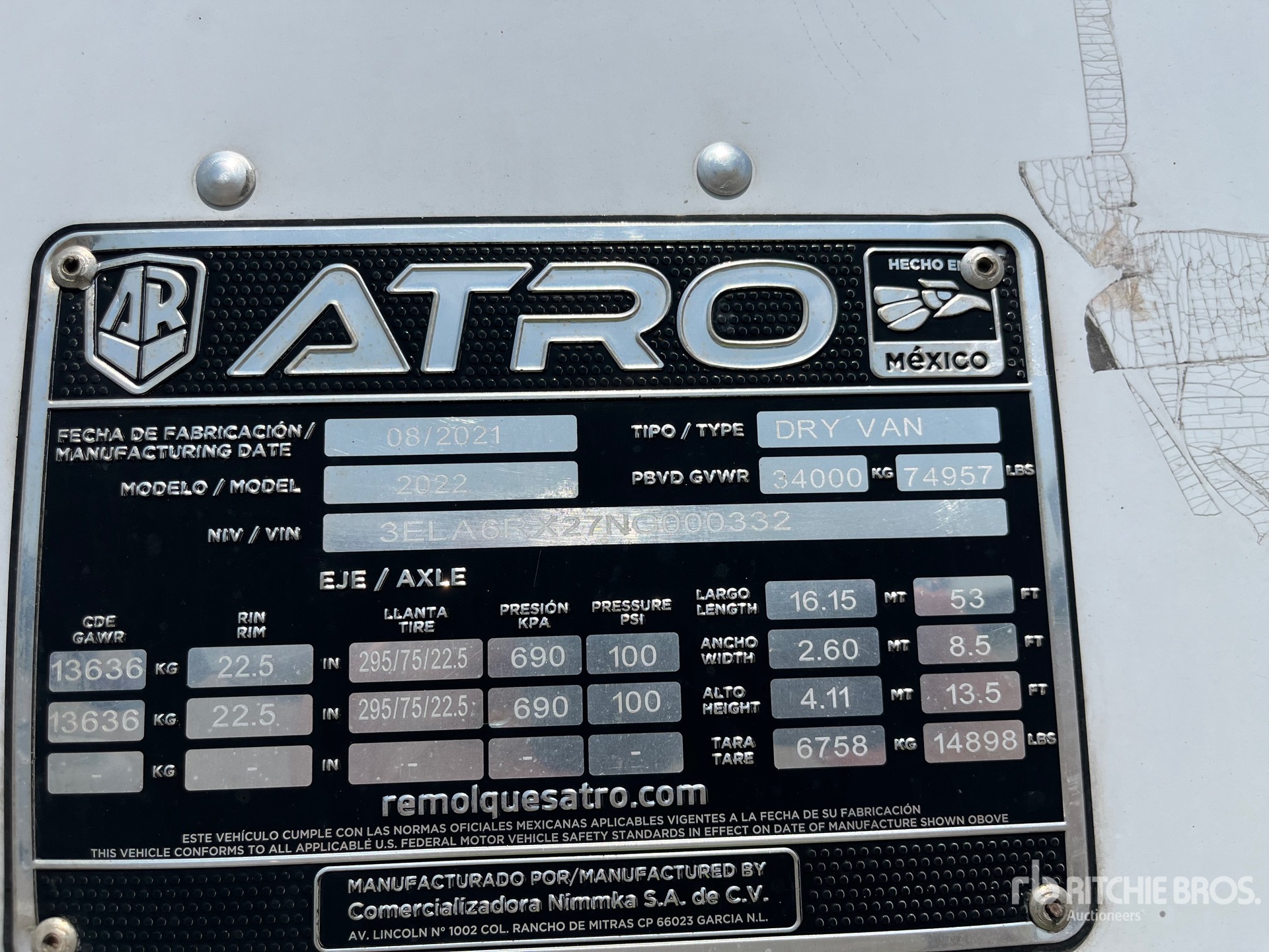 2022 Atro 53 FT X 102 IN T/A