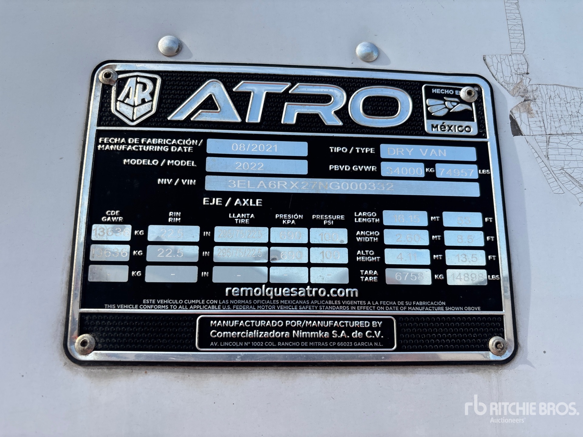 2022 Atro 53 FT X 102 IN T/A
