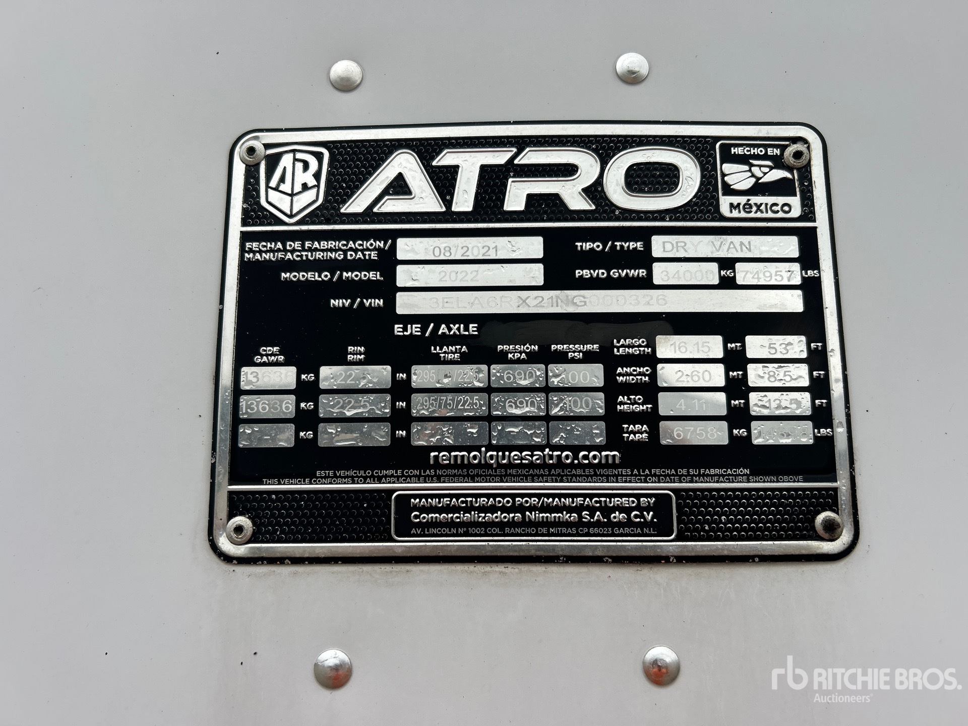 2022 Atro 53 FT X 102 IN T/A