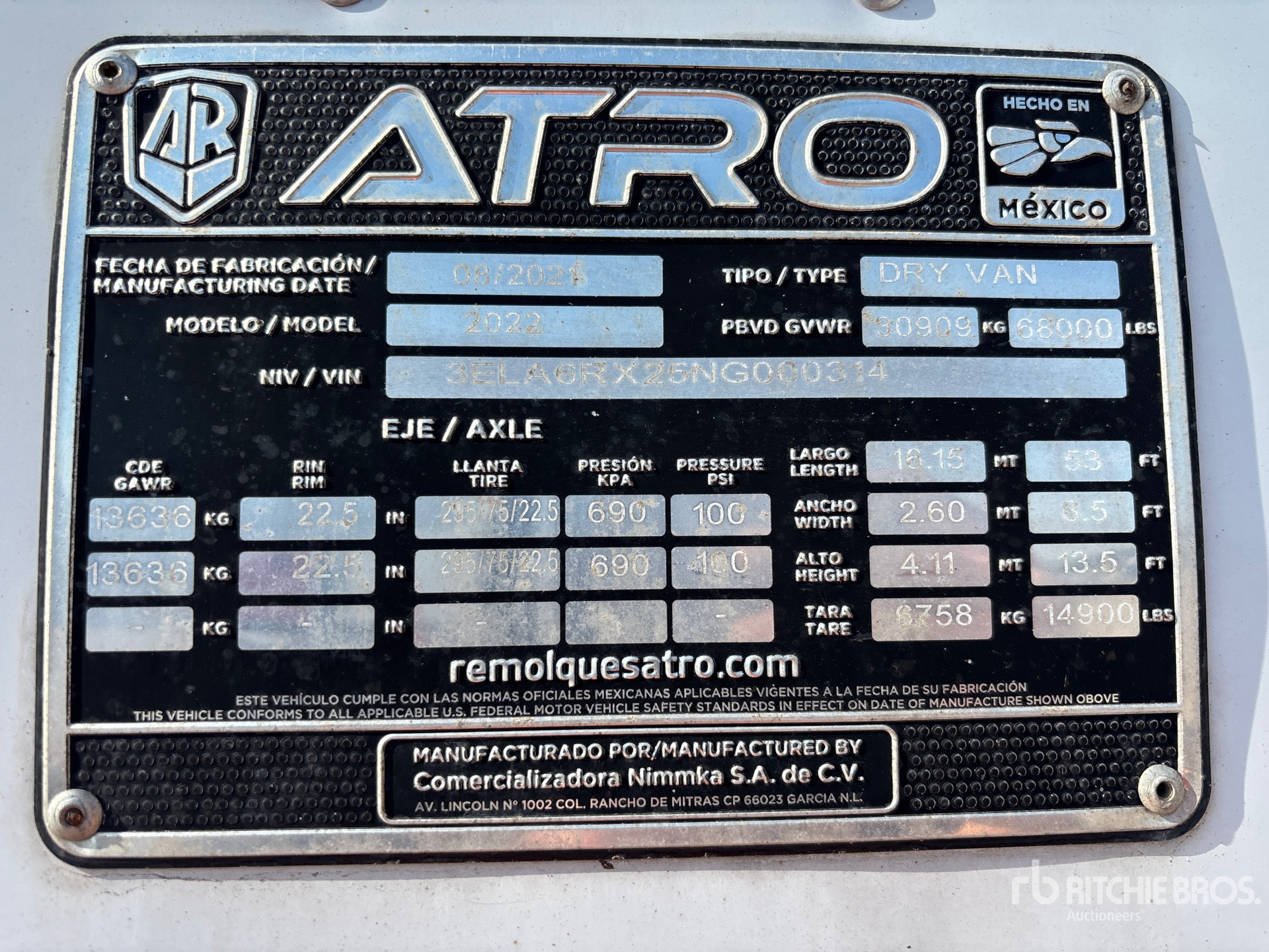 2022 Atro 53 FT X 102 IN T/A