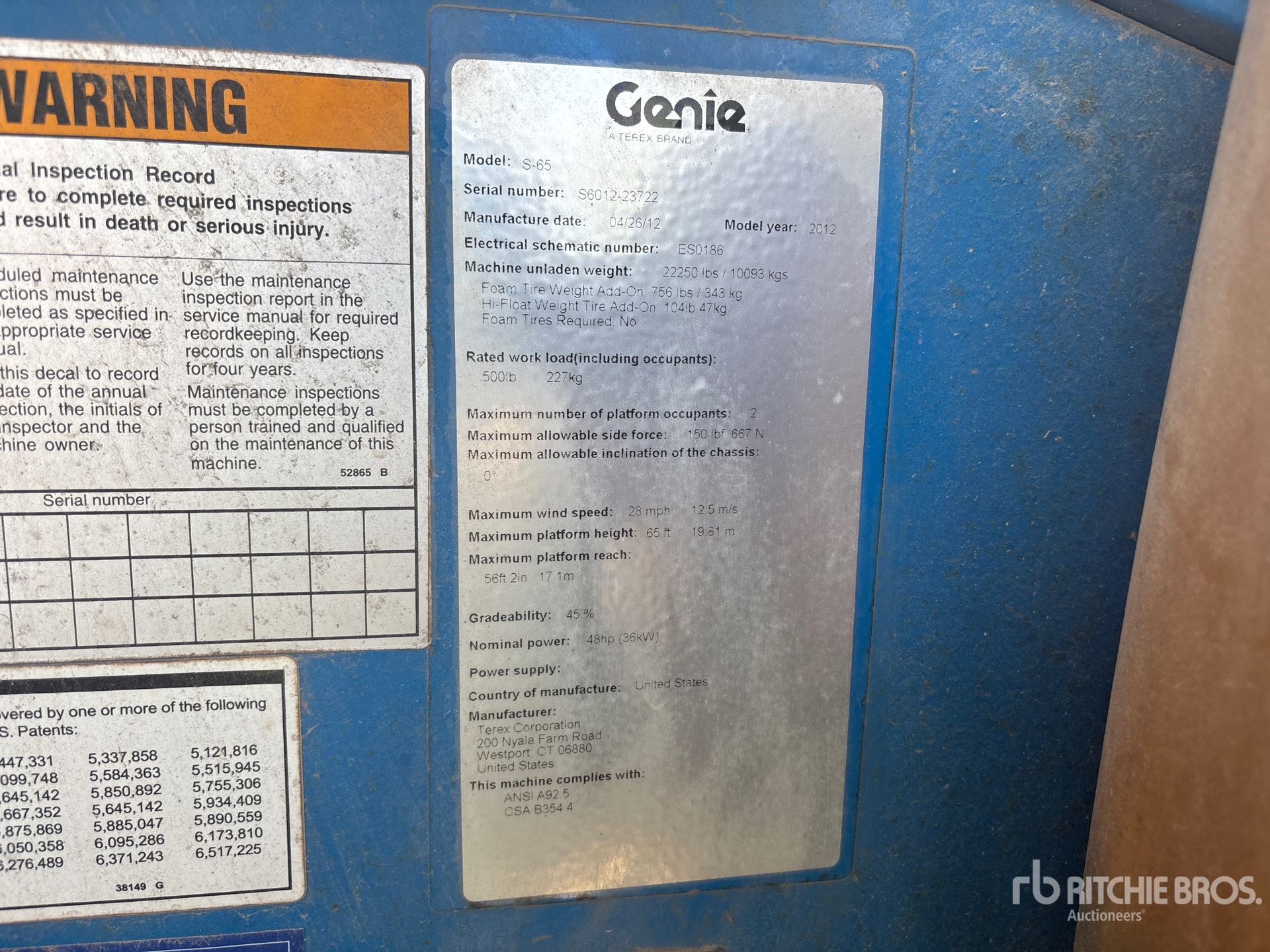 2012 Genie S-65
