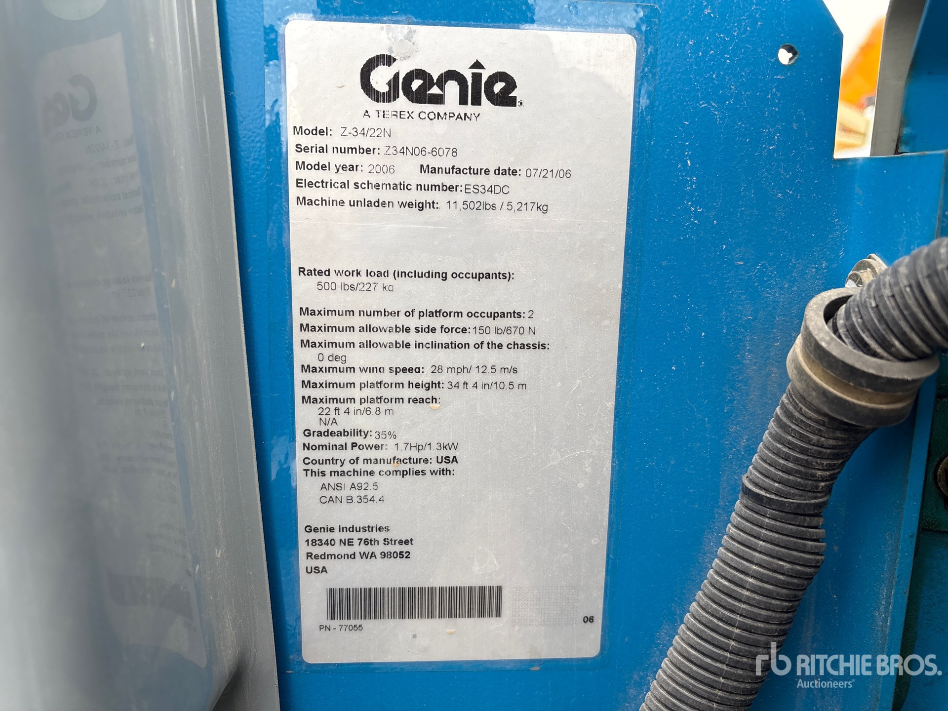 2006 Genie Z34/22N