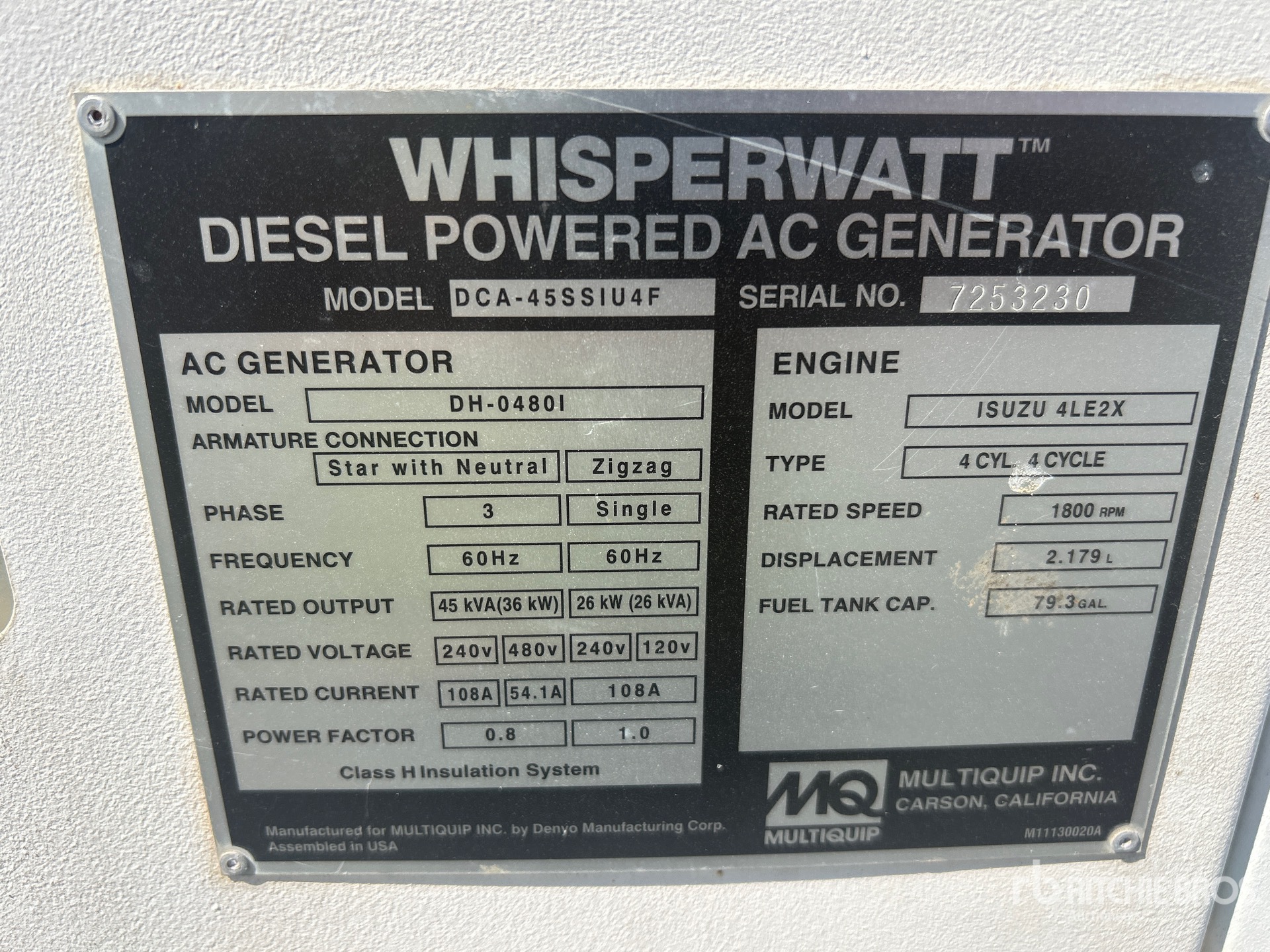 2019 Multiquip DCA-45SS U4F