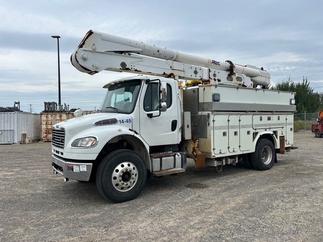 Altec AN50E-0C 50 ft on 2014 Freightliner FM2 Altec AN50E 4x2 Material Handler Bucket Truck