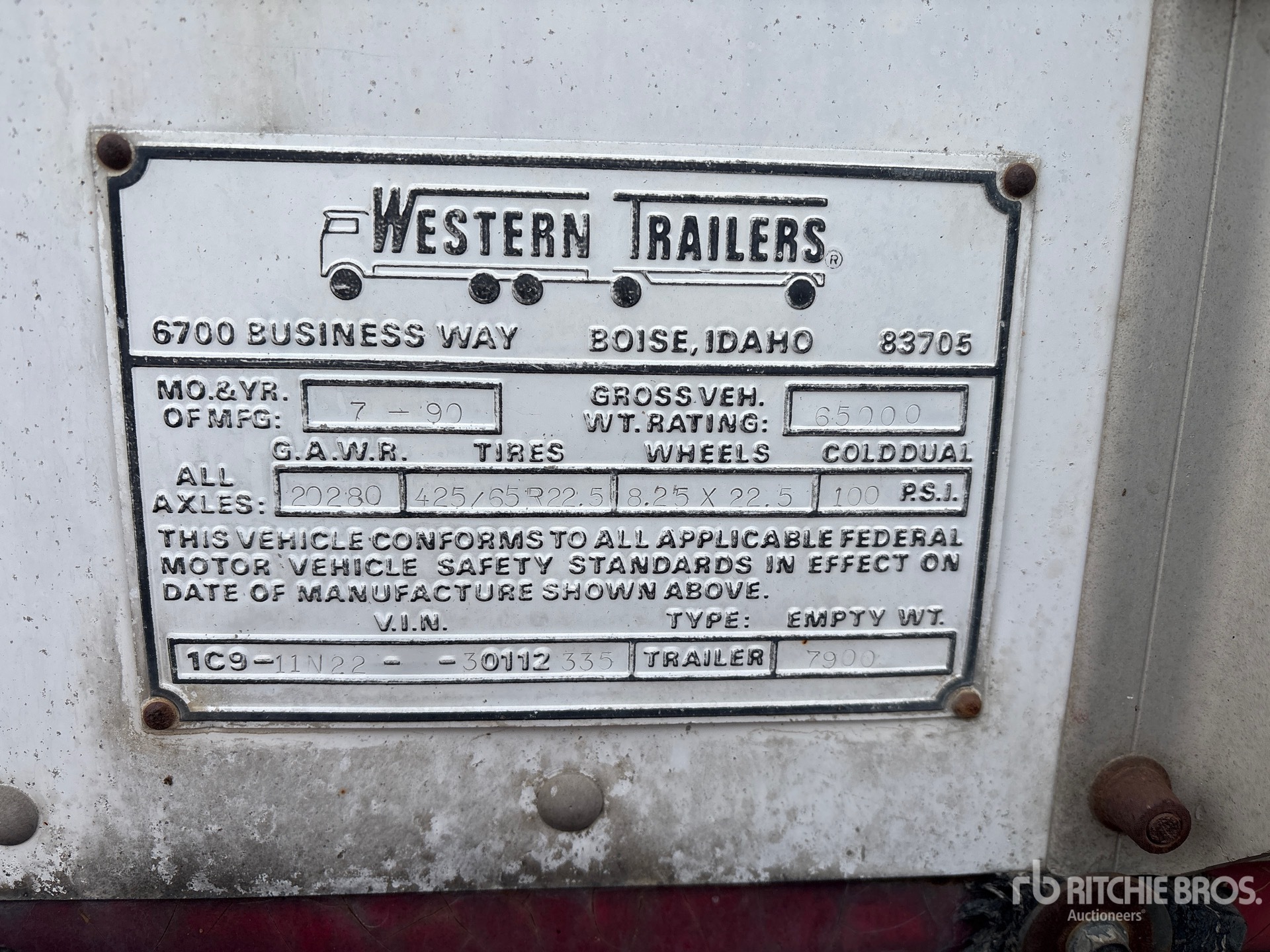 1990 Western 40 ft T/A