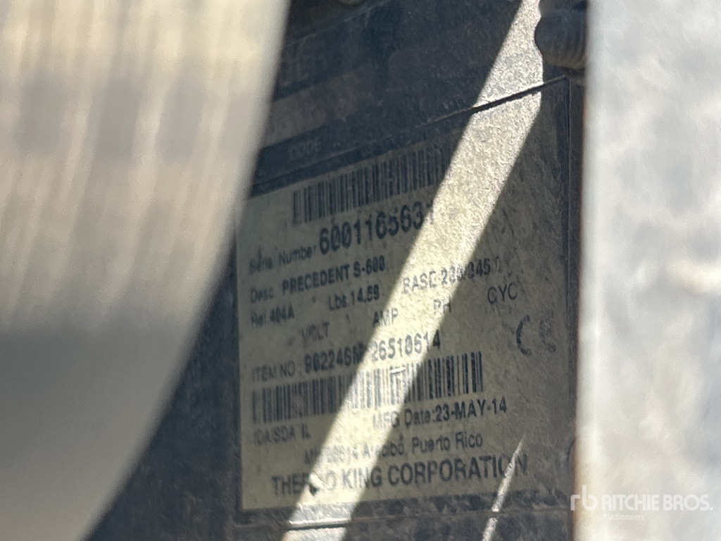General Appearance with Refrigeration Unit Serial Number