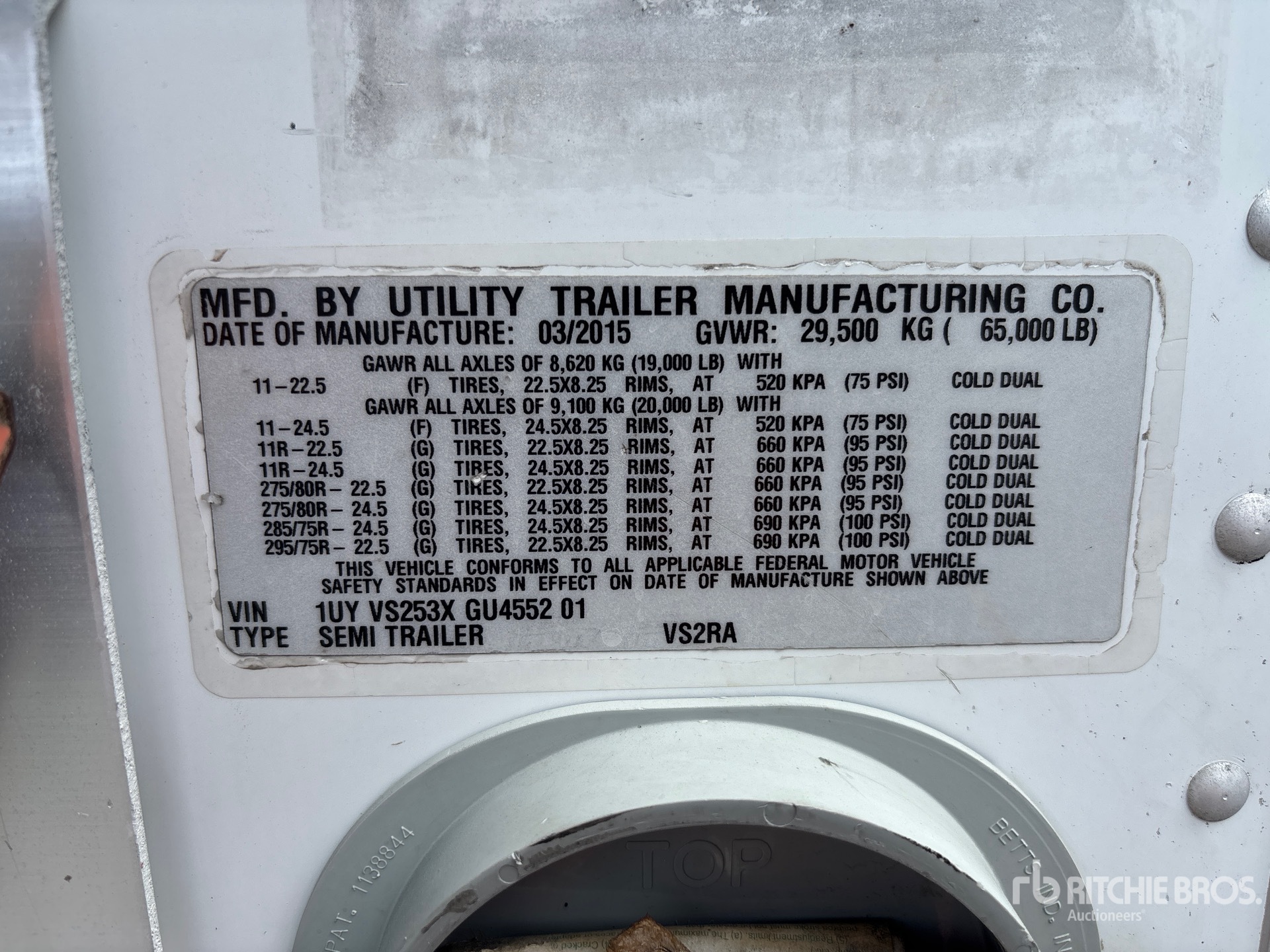 2016 Utility 53 FT T/A