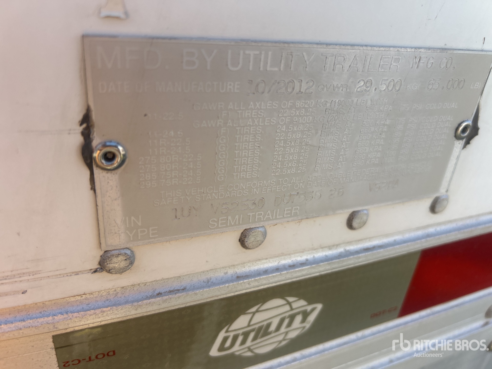 2013 Utility 53 FT T/A CURTAIN SIDE MULTI -TEMP