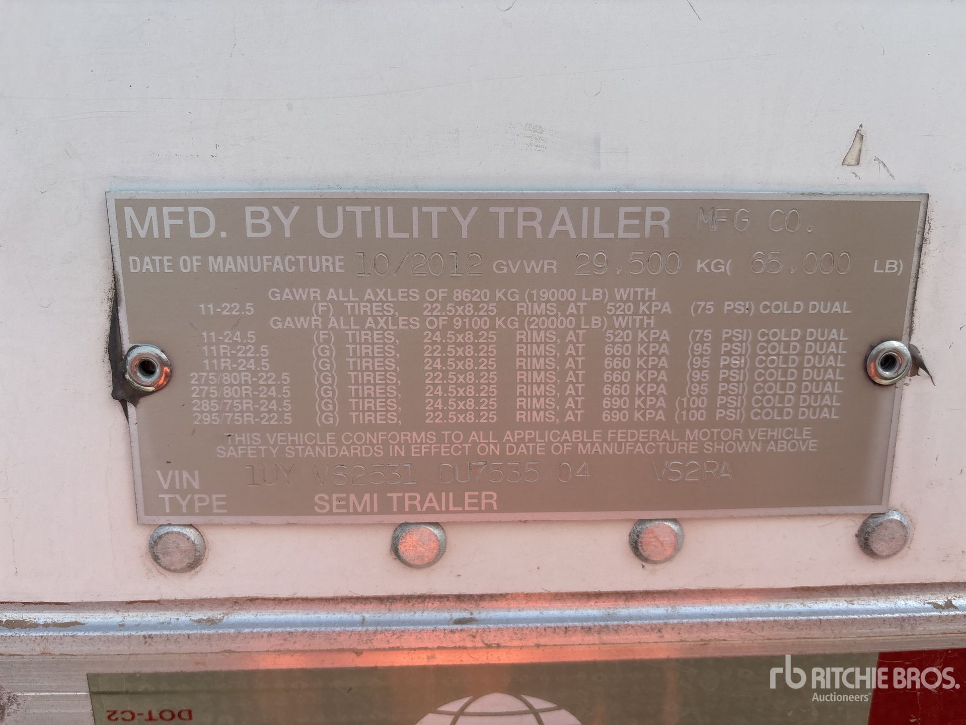 2013 Utility 53 FT T/A