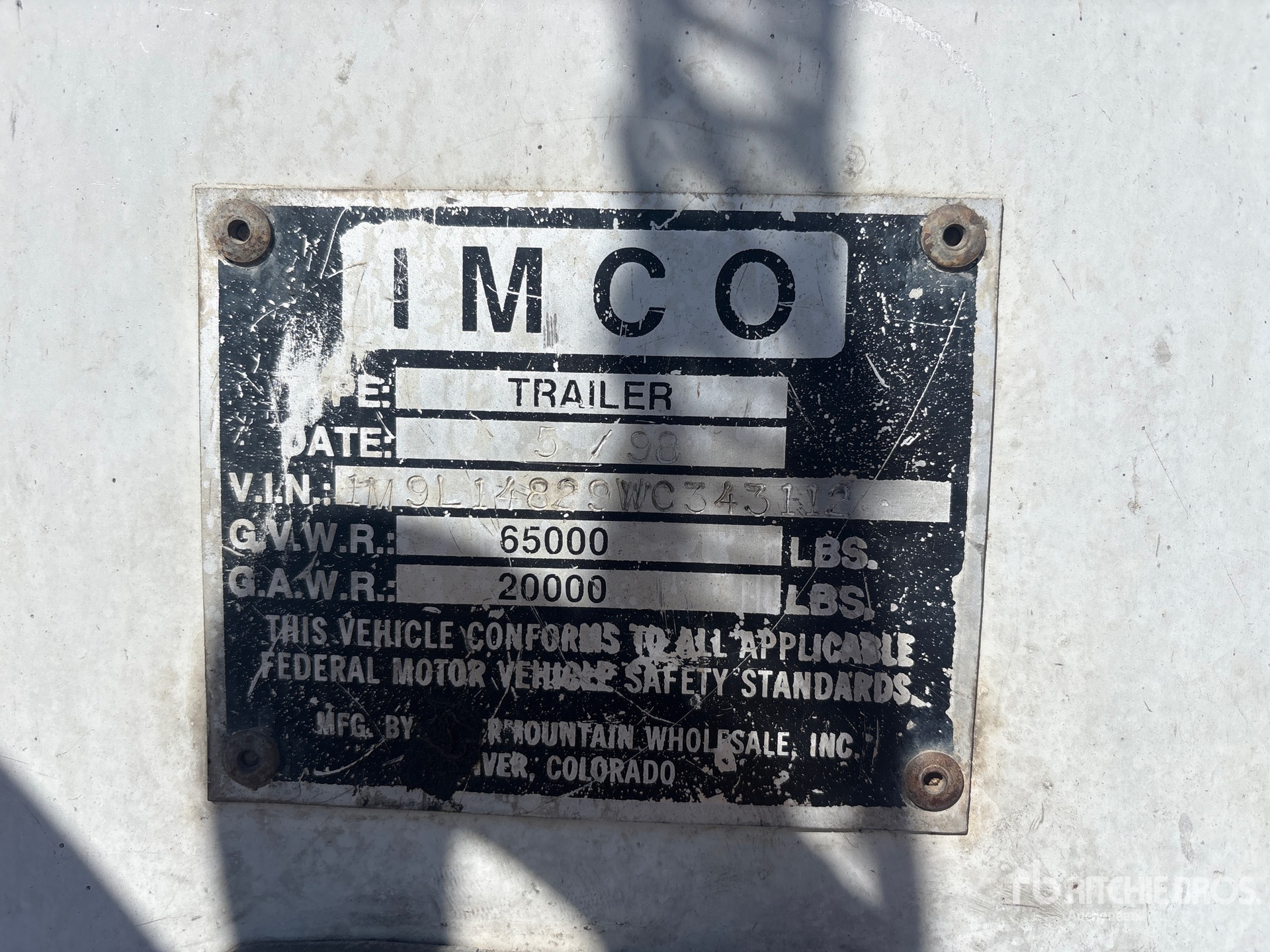 2005 Imco 48 FT T/A
