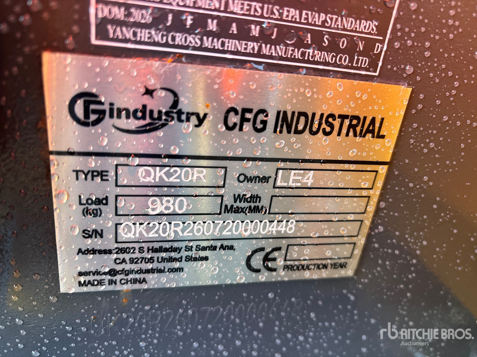 2026 CFG QK20R