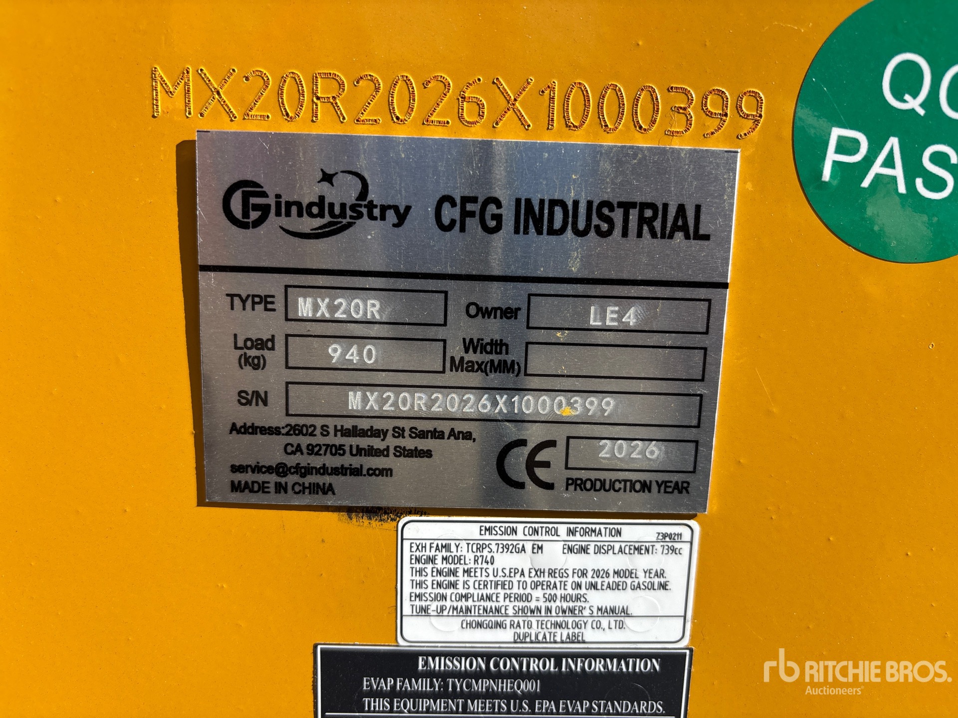 2026 CFG MX20R