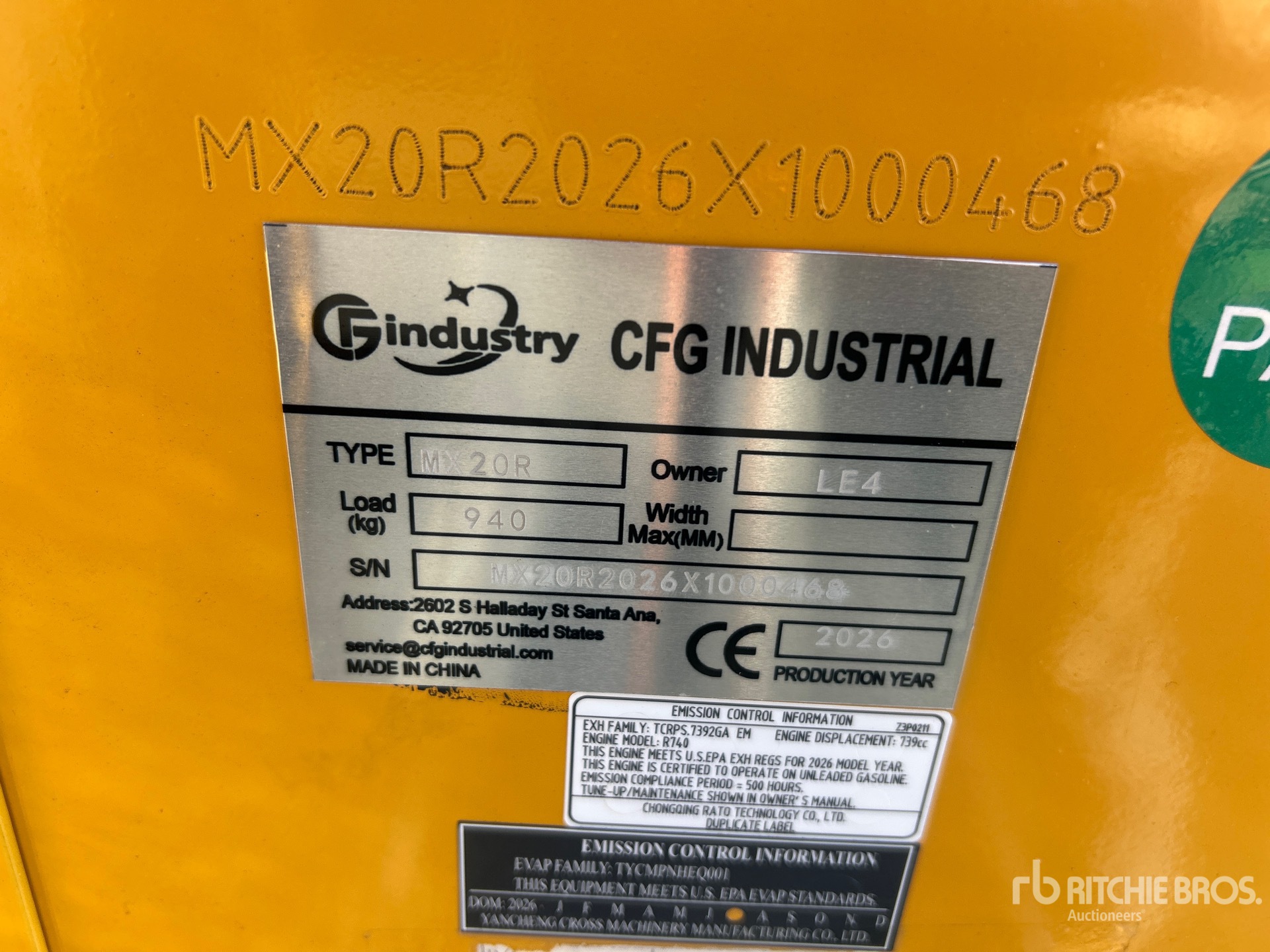2026 CFG MX20R