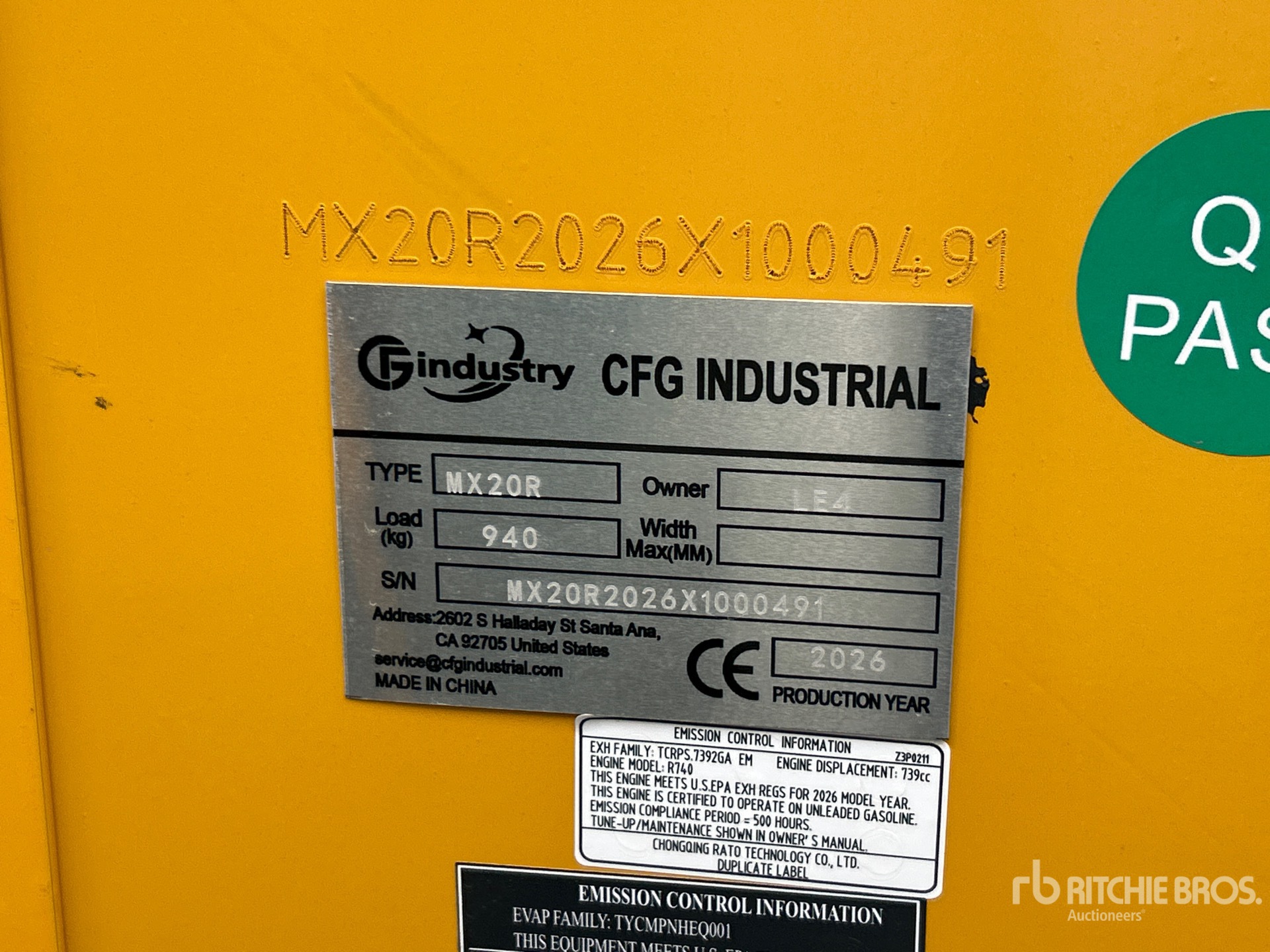 2026 CFG MX20R