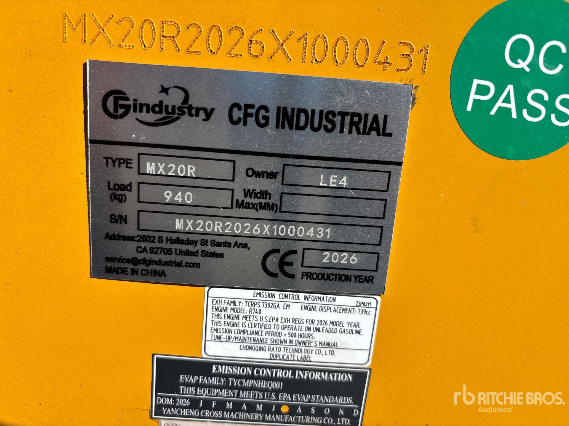 2026 CFG MX20R