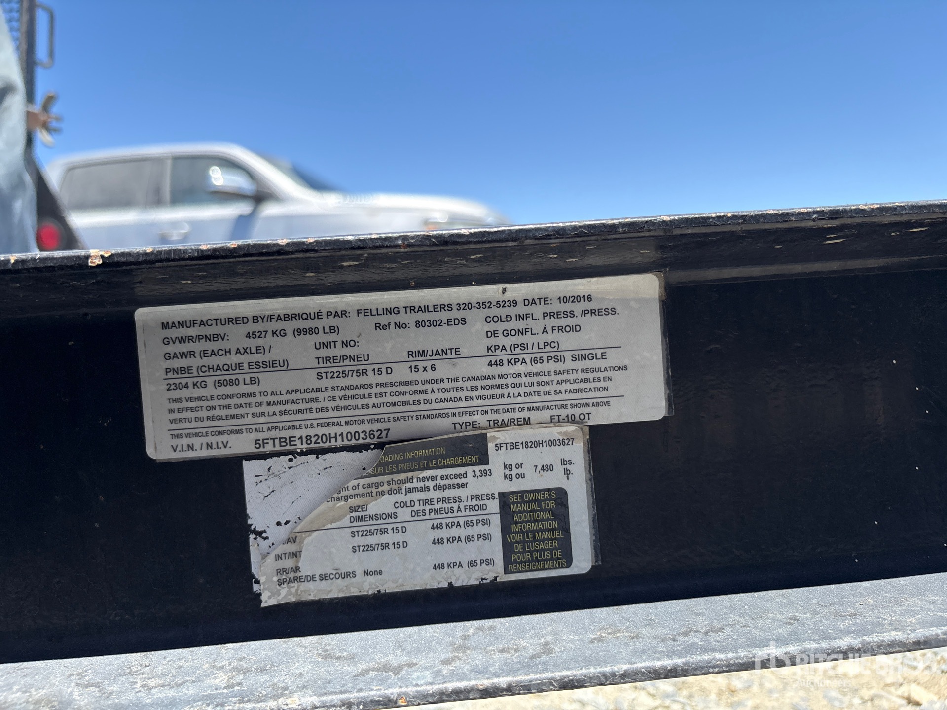2017 Felling Trailers, Inc. FT-10OT