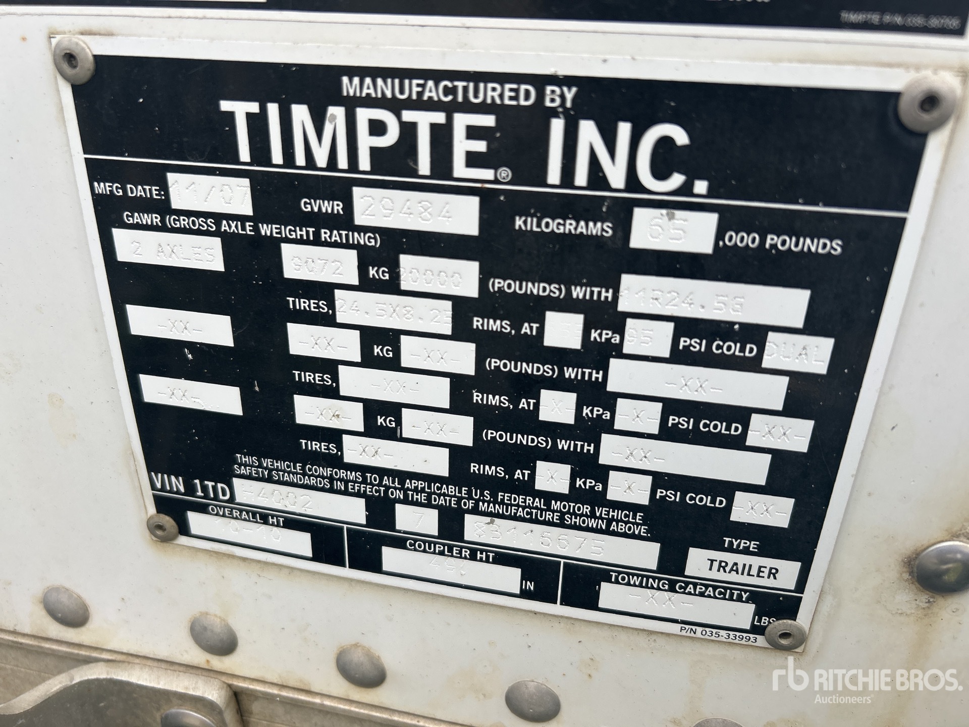 2008 Timpte SUPER HOPPER
