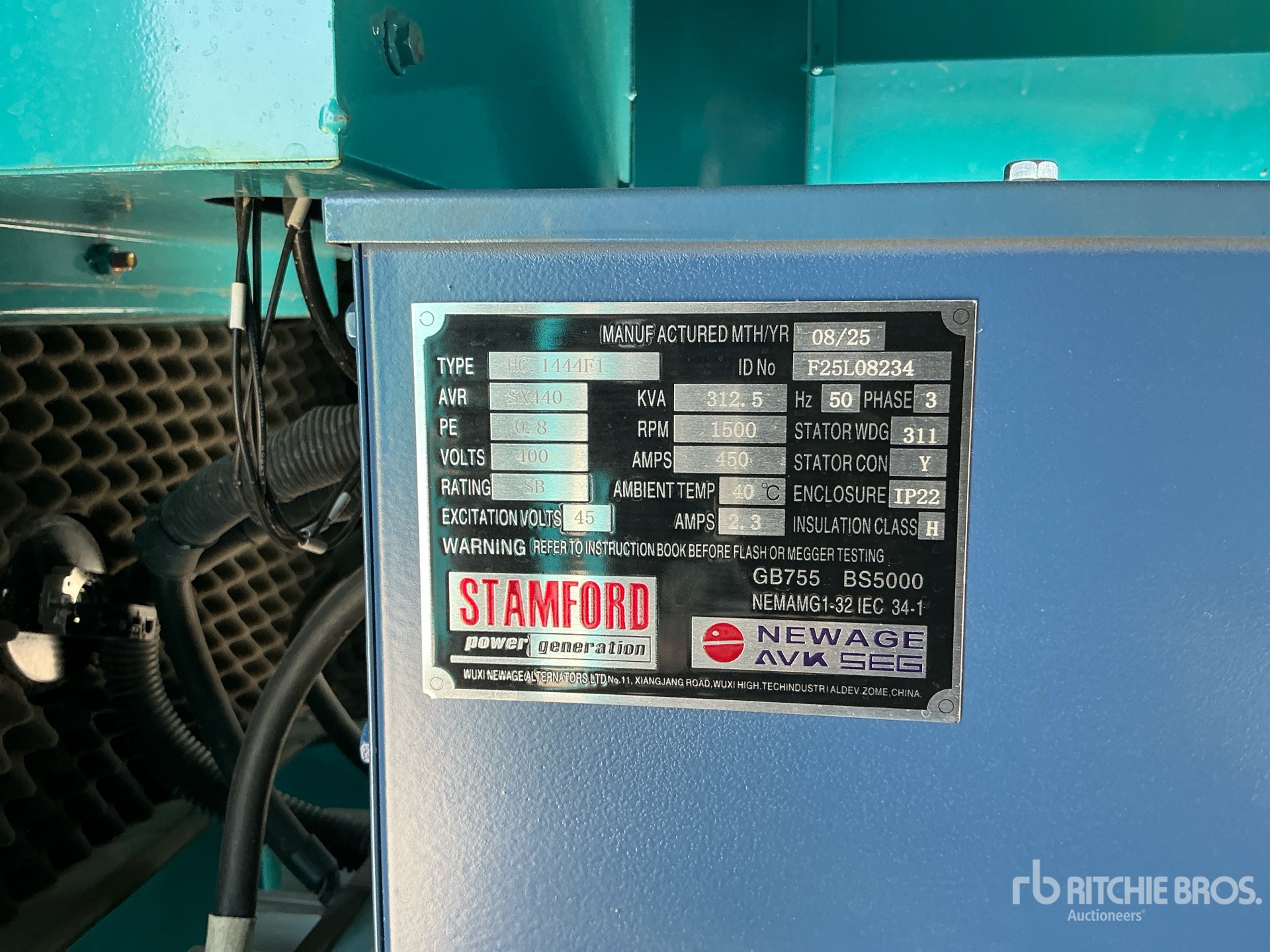 2025 Stamford 312 KVA SKID-MOUNTED