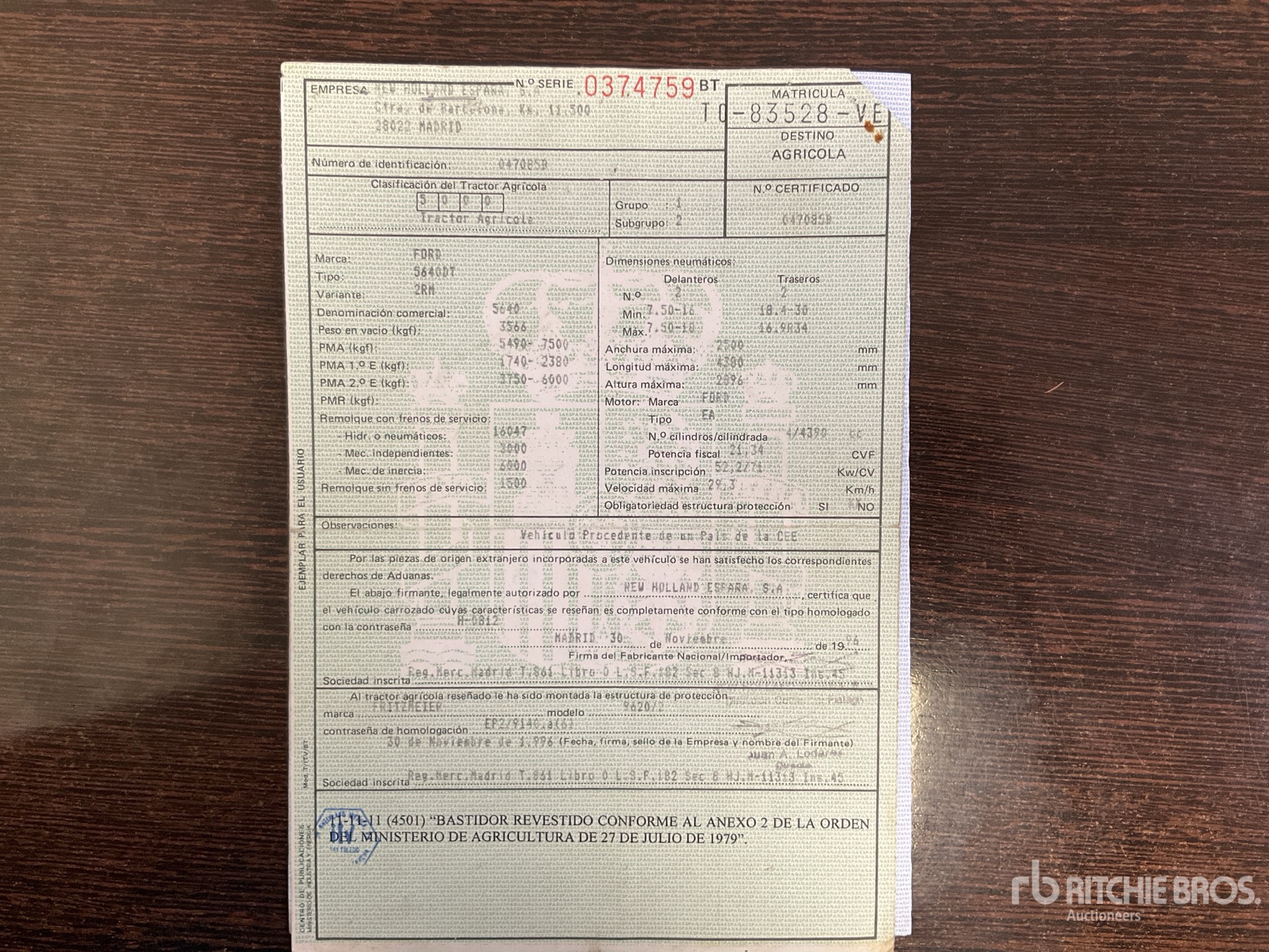 1996 New Holland 5640