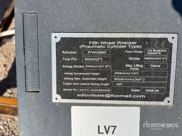 2026 GIYI GY-FWQ80 Fifth Wheel Wrecker Attachment