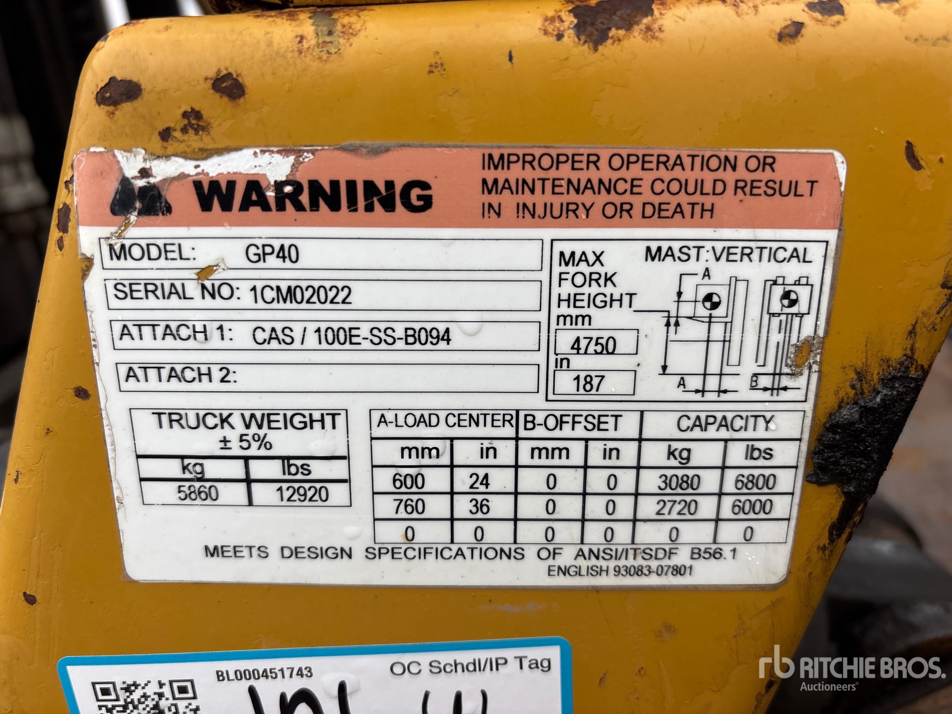 1997 Caterpillar GP-40