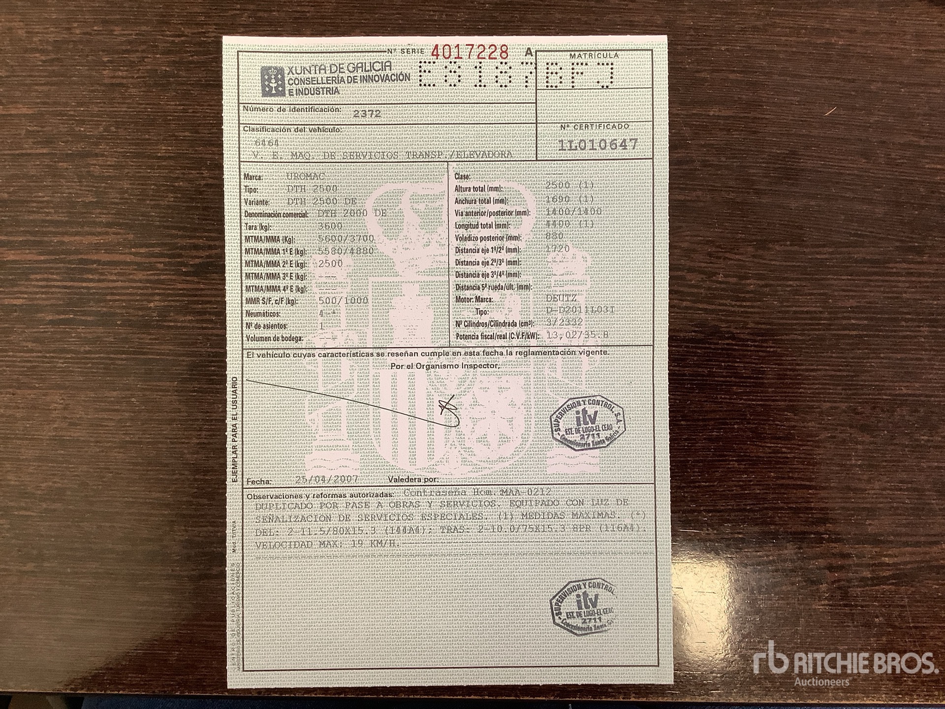 2007 Uromac DTH2500