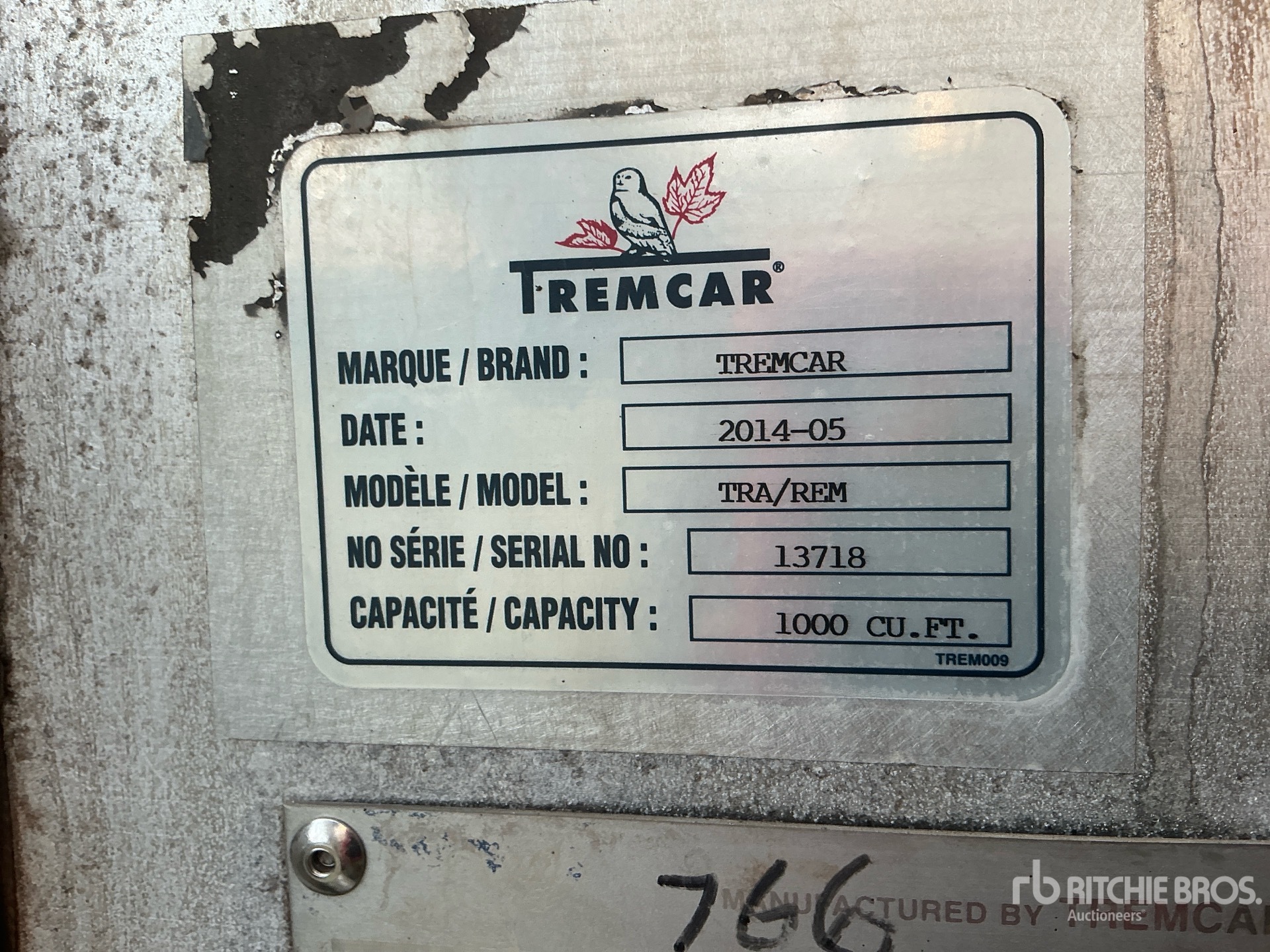 2014 Tremcar 1000 CFT T/A