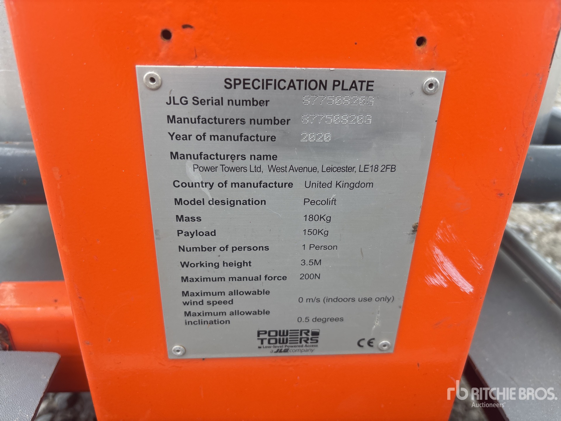 2020 JLG PECOLIFT