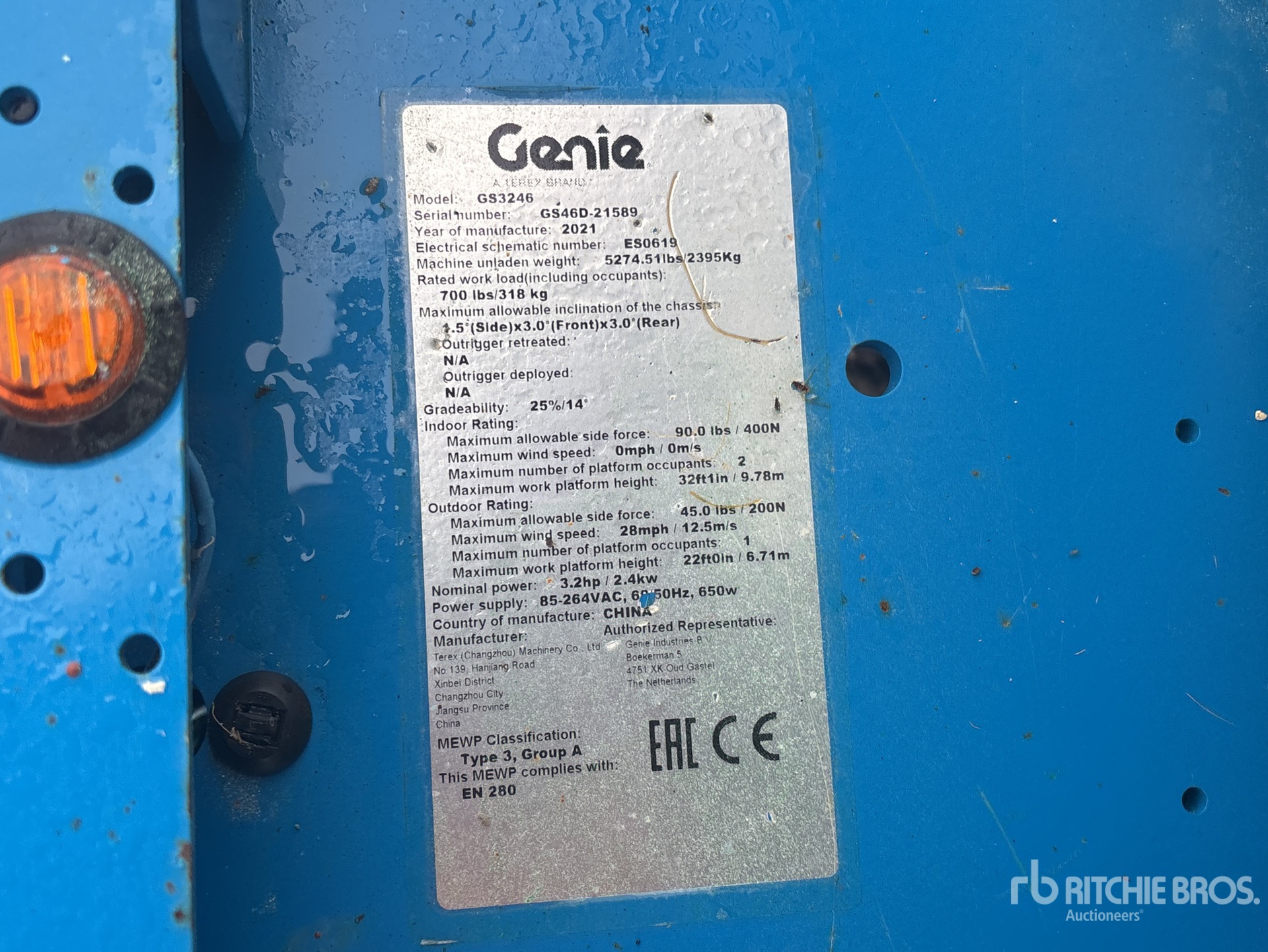 2021 Genie GS-3246