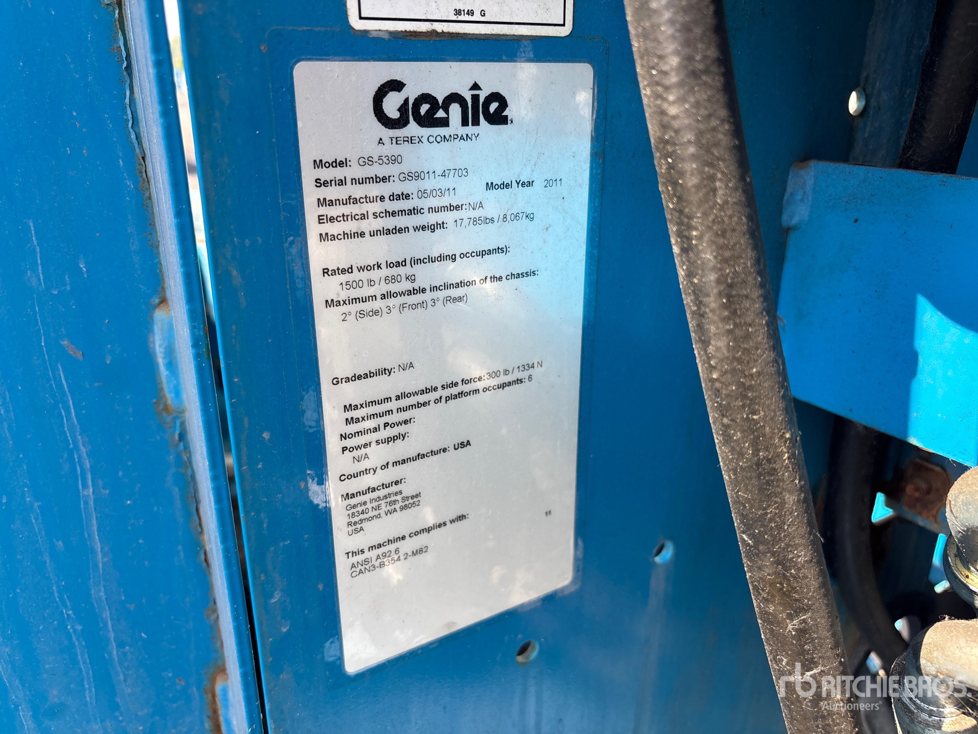 2011 Genie GS-5390
