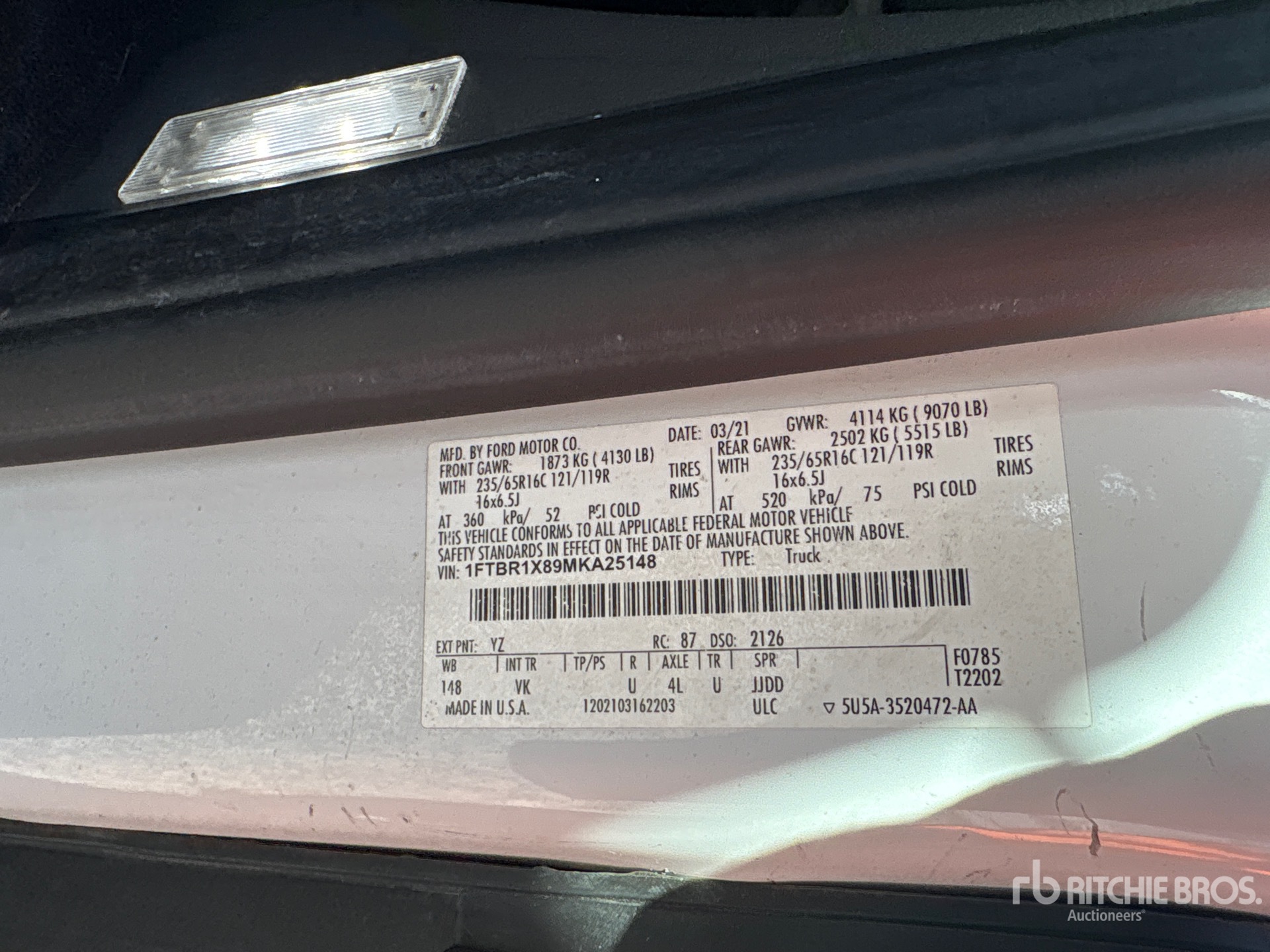 2021 Ford TRANSIT 250