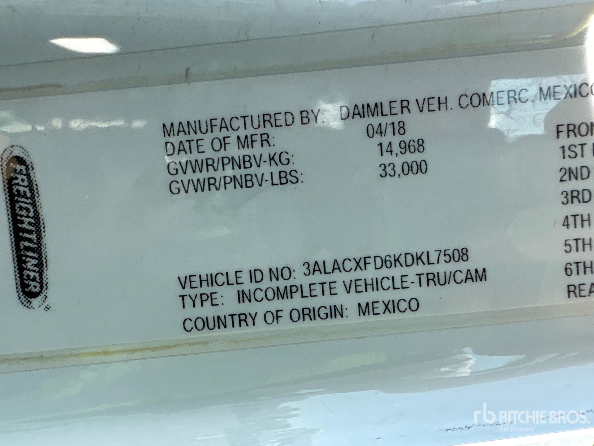 2019 Freightliner M2106