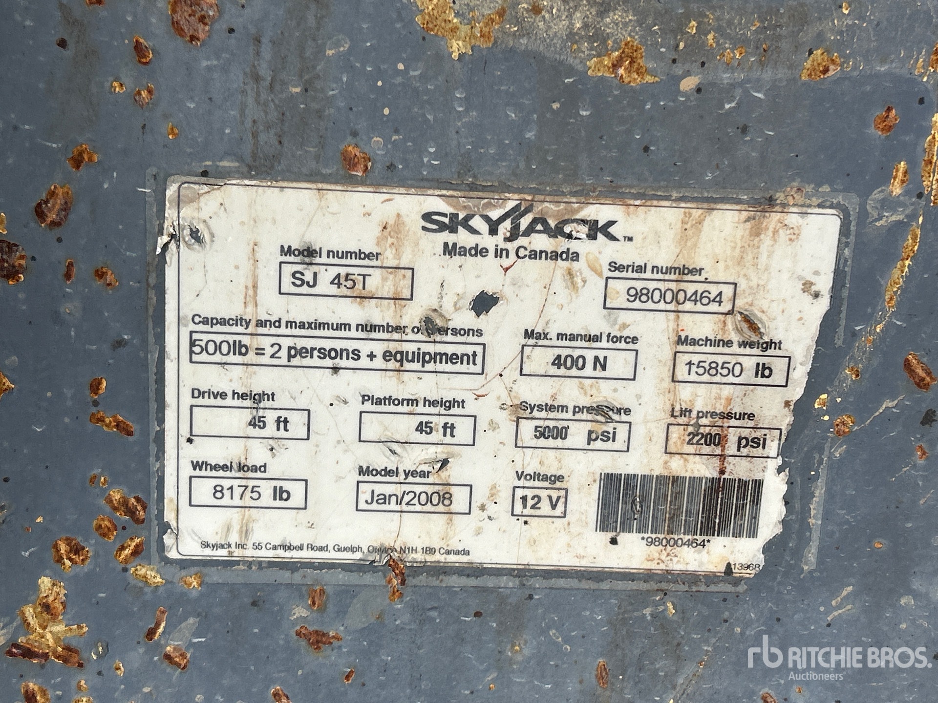2008 Skyjack SJ45T