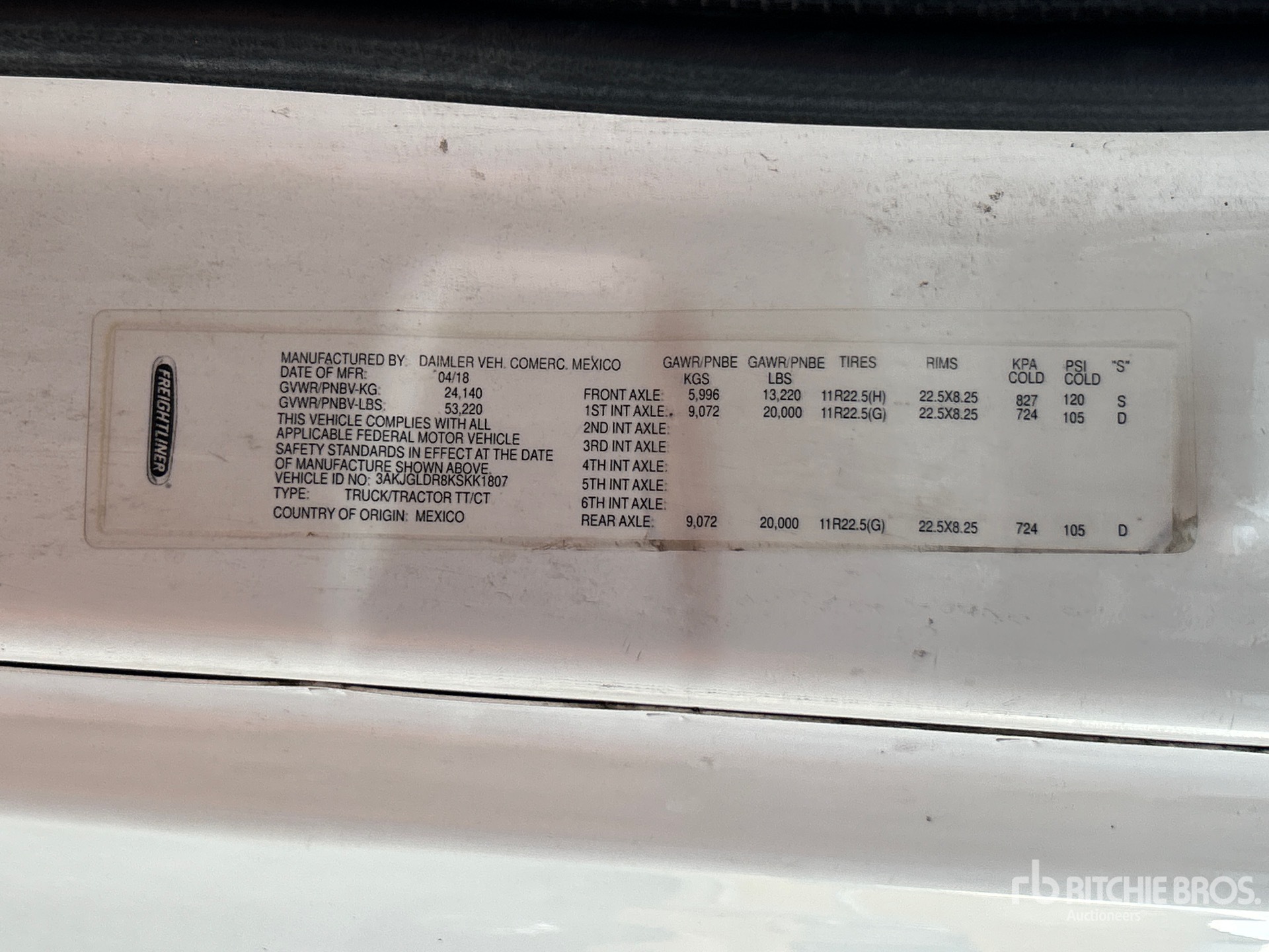 2019 Freightliner CASCADIA 125