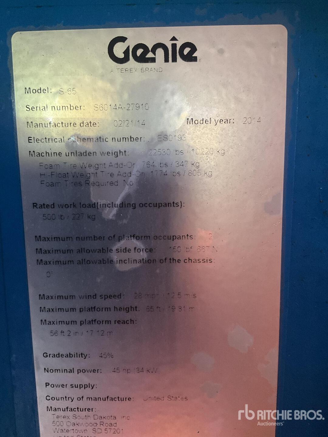2014 Genie S-65