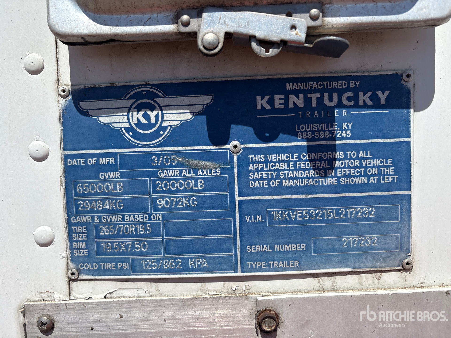 2005 Kentucky 53 FT X 102 IN T/A