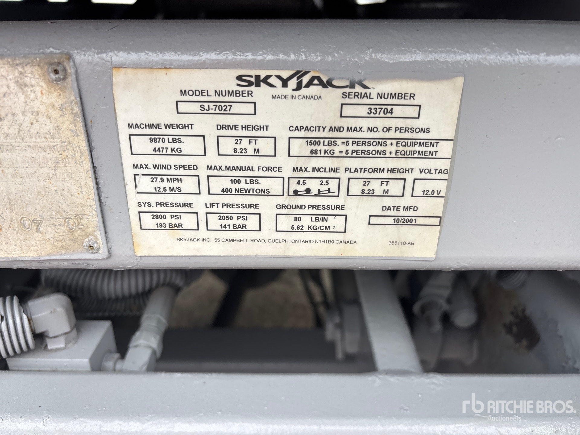 2001 Skyjack SJ-7027
