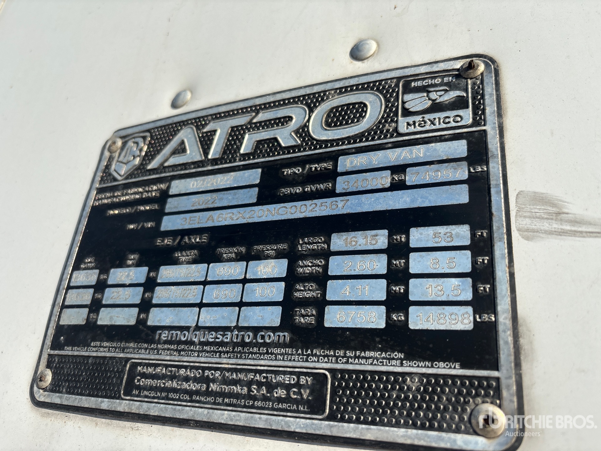 2022 Atro 53 FT X 102 IN T/A