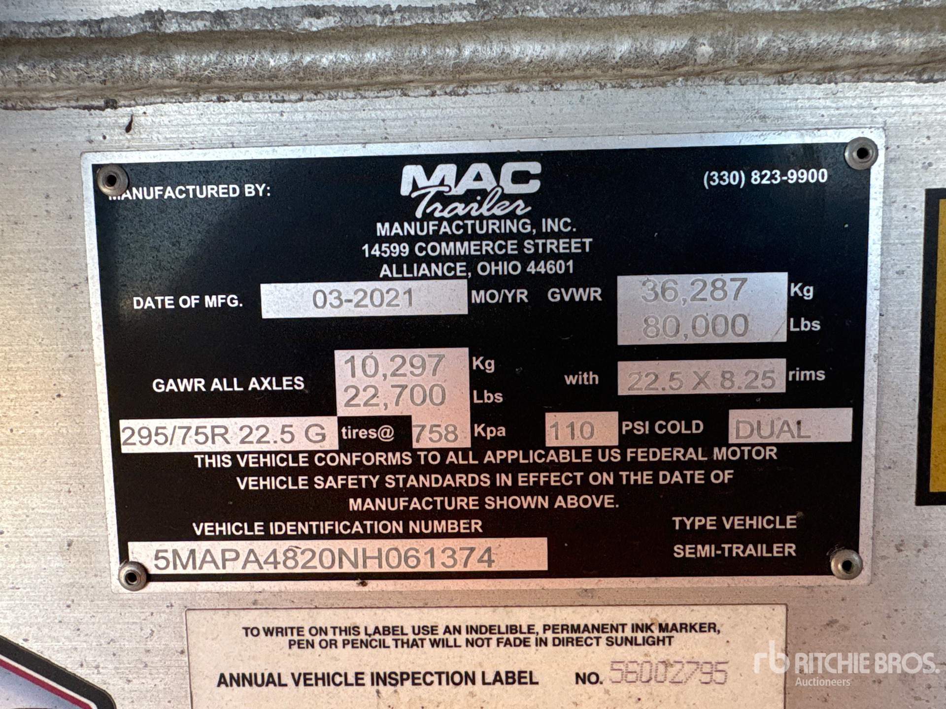2022 Mac 48 ft T/A