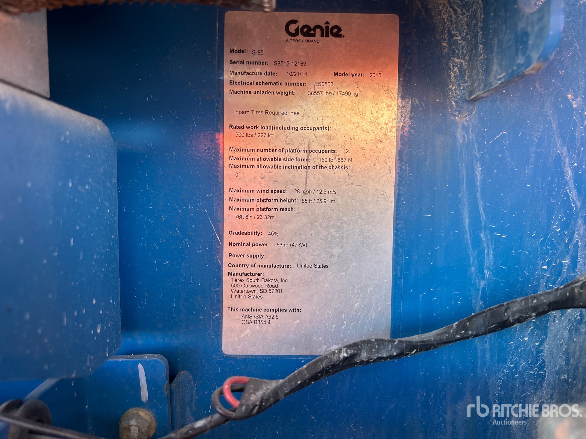 2015 Genie S85
