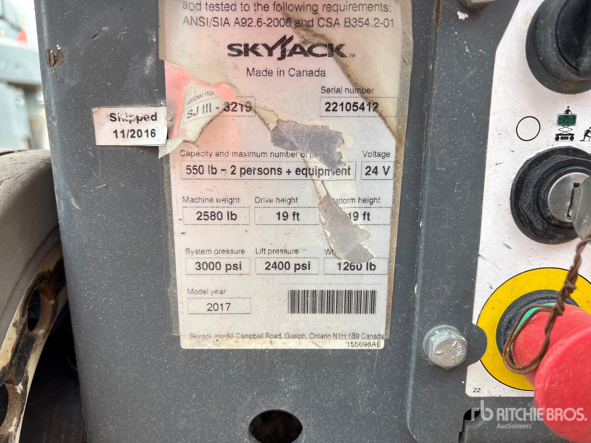 2016 Skyjack SJIII-3219