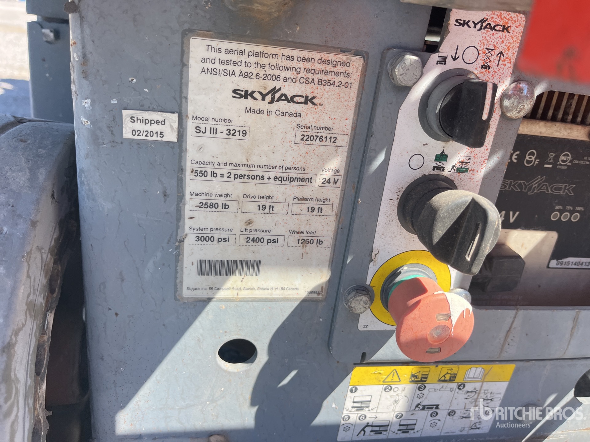 2015 Skyjack SJIII3219