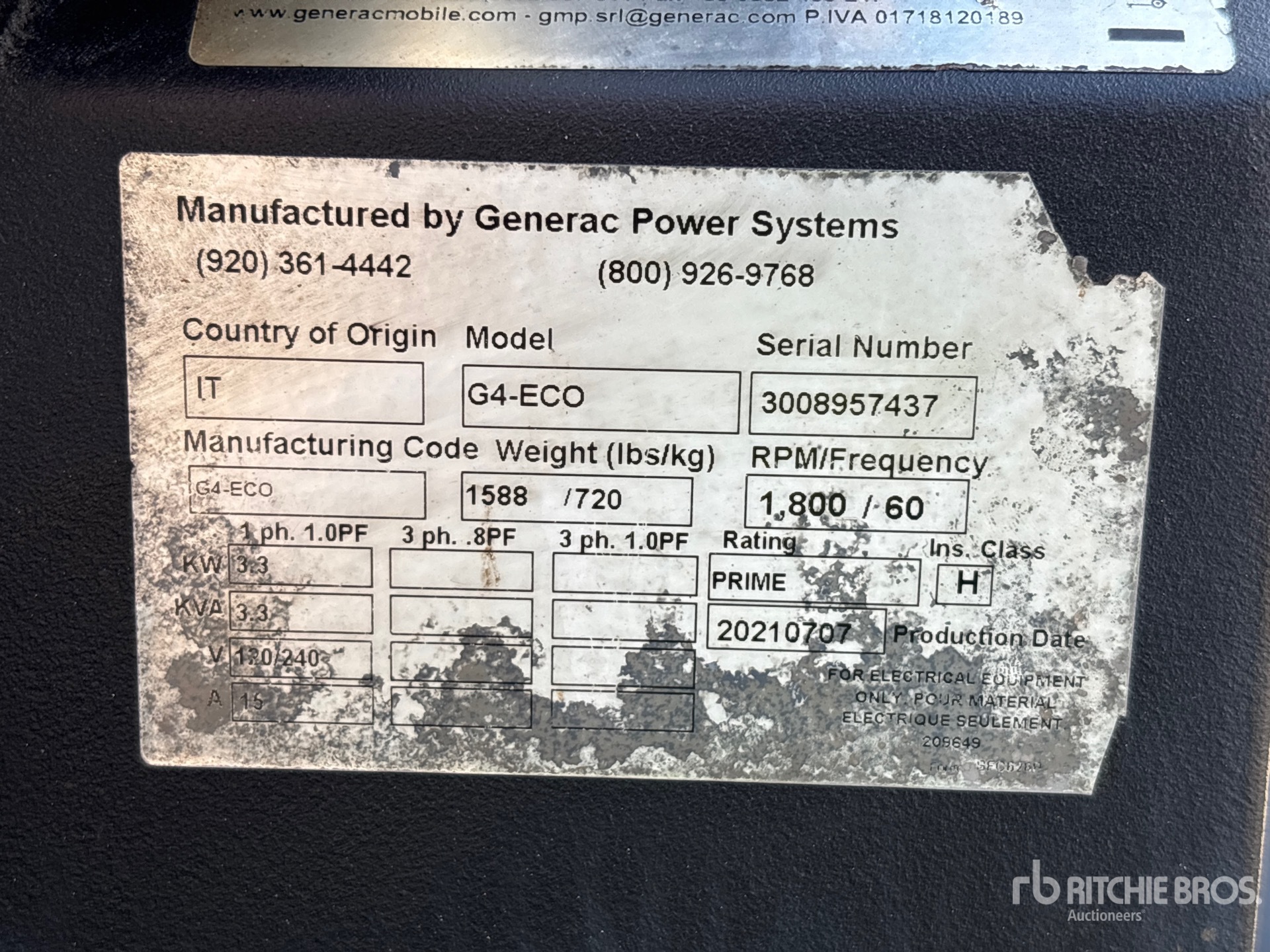 2021 Generac G4-ECO