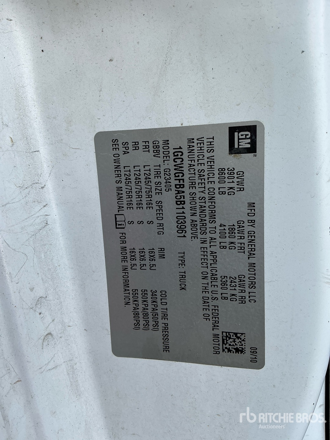 2011 Chevrolet EXPRESS 2500