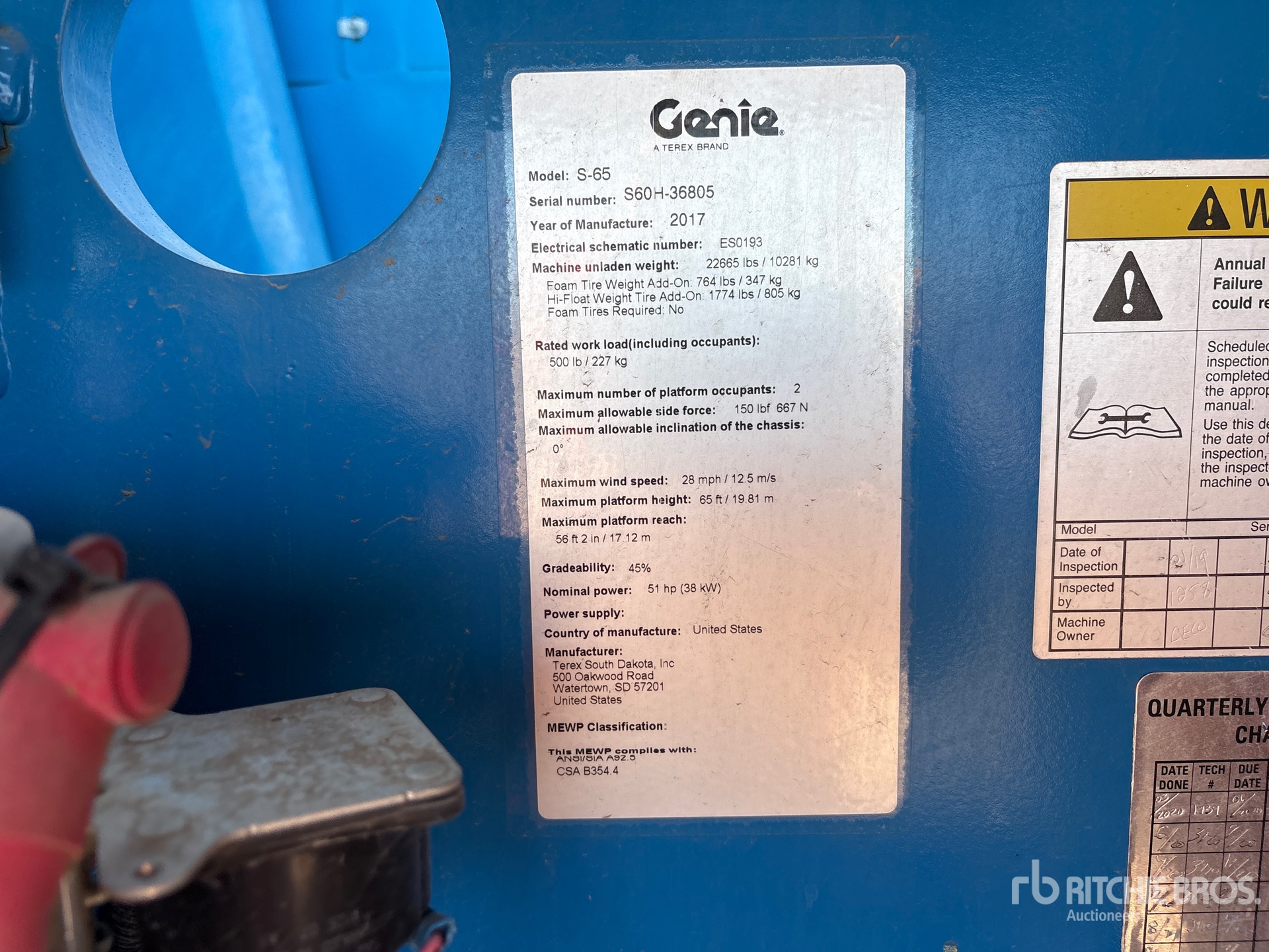 2017 Genie S-65