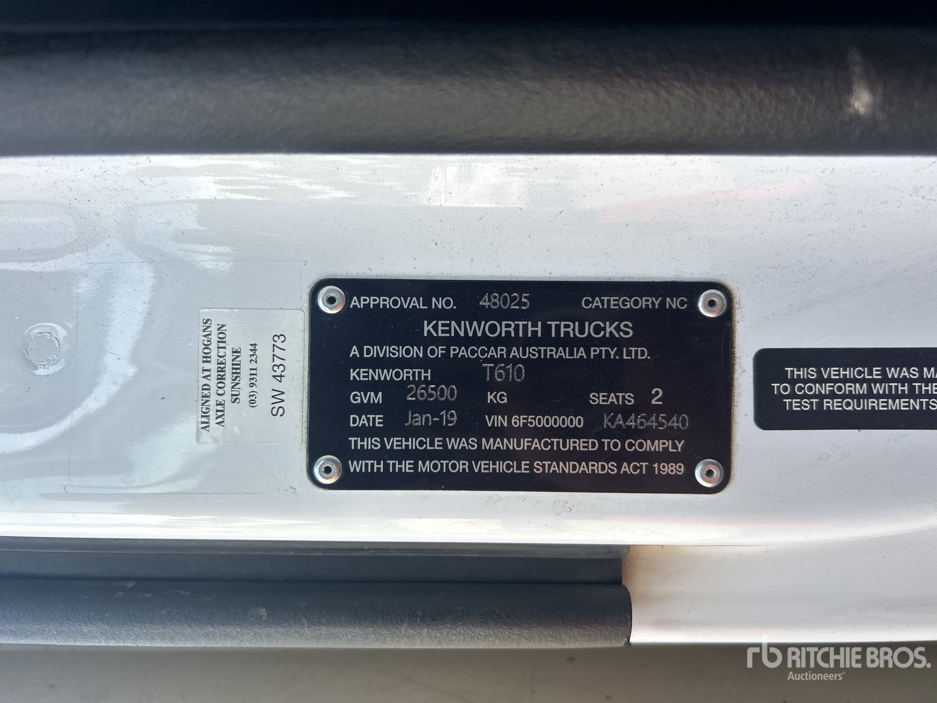 2019 Kenworth T610